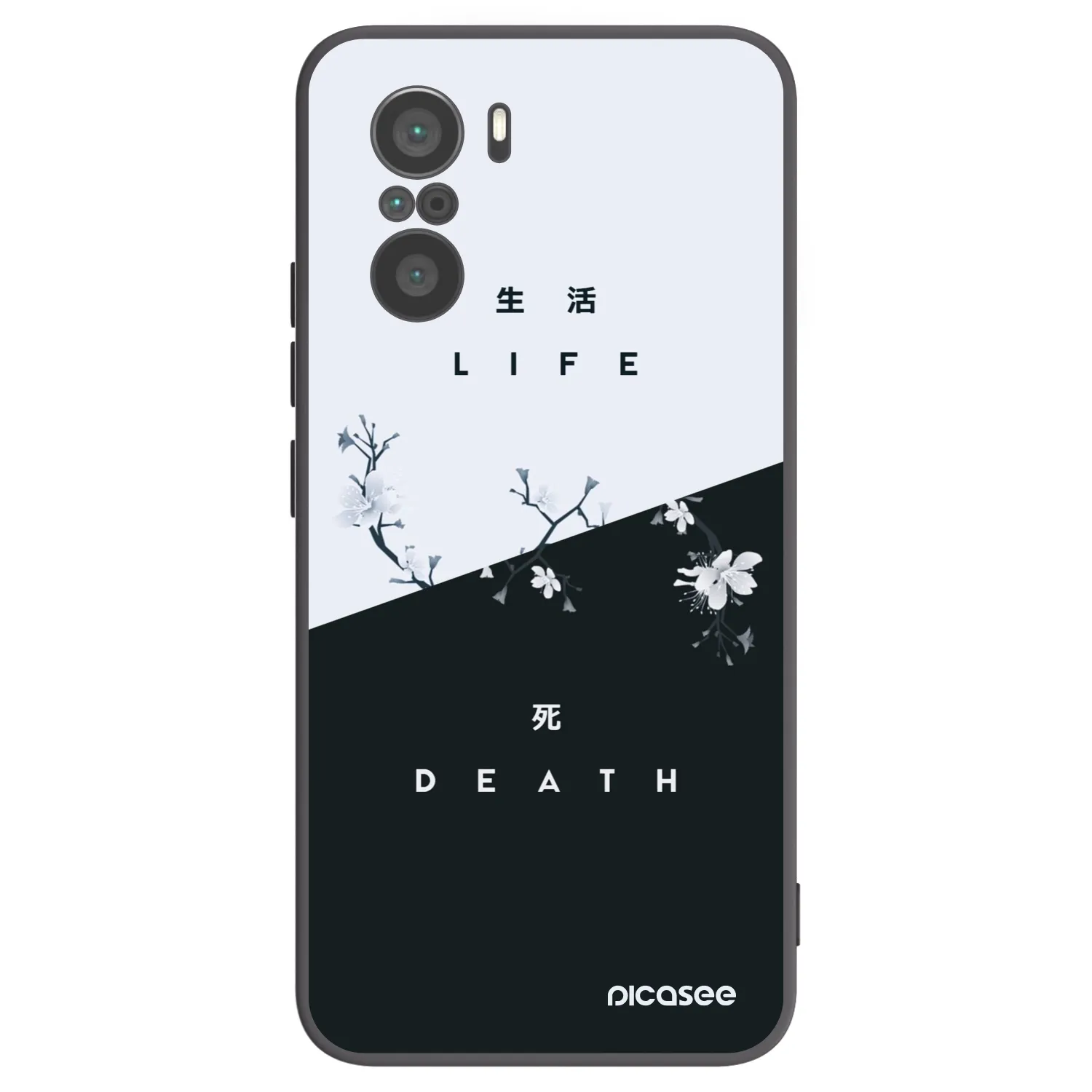 Picasee Xiaomi Poco F3 Hülle - Schwarzes Silikon - Lebendig - Tot