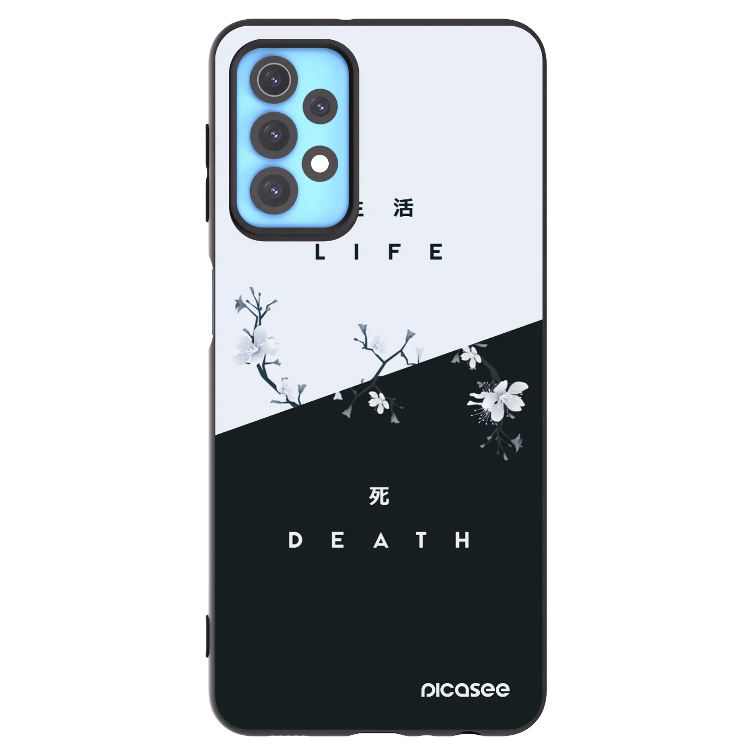 Picasee Samsung Galaxy A32 4G SM-A325F Hülle - Schwarzes Silikon - Lebendig - Tot
