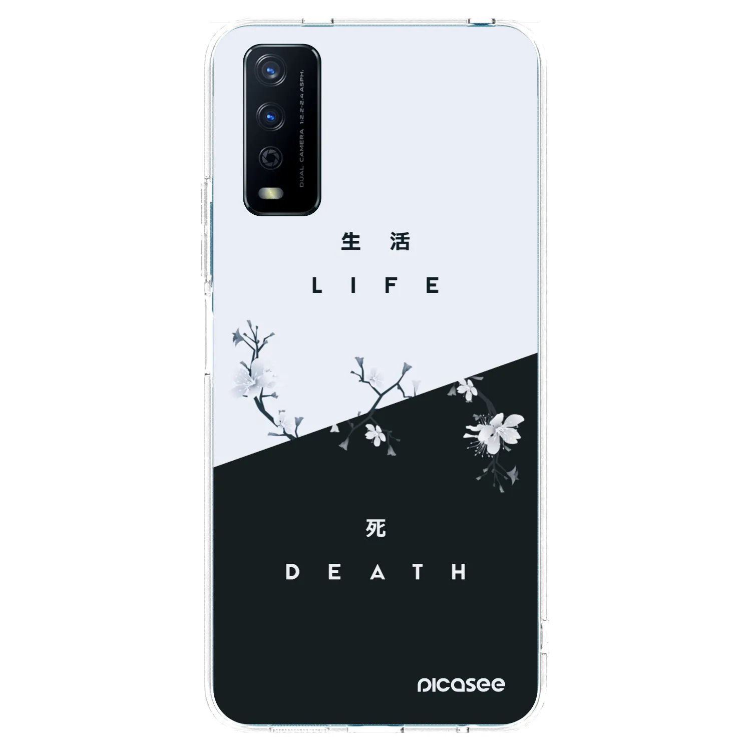 Picasee Vivo Y11s Hülle - Transparentes Silikon - Lebendig - Tot