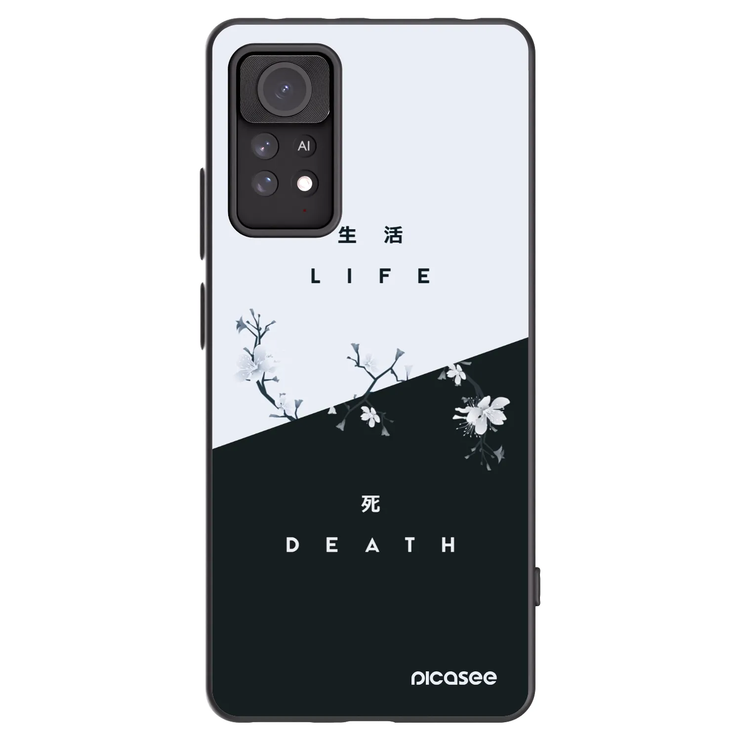 Picasee Xiaomi Redmi Note 11 Pro Hülle - Schwarzes Silikon - Lebendig - Tot