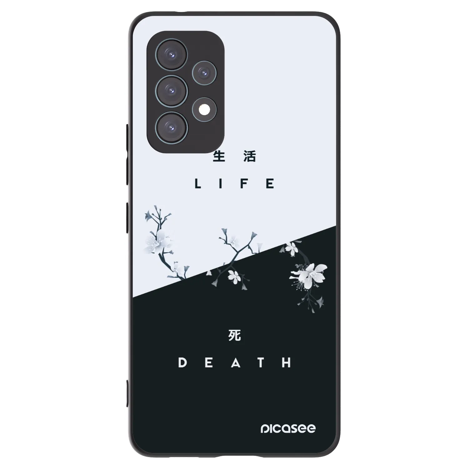 Picasee Samsung Galaxy A53 5G A536 Hülle - Schwarzes Silikon - Lebendig - Tot
