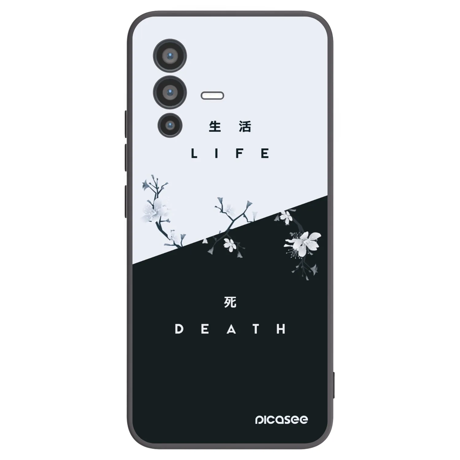 Picasee Vivo V23 5G Hülle - Schwarzes Silikon - Lebendig - Tot