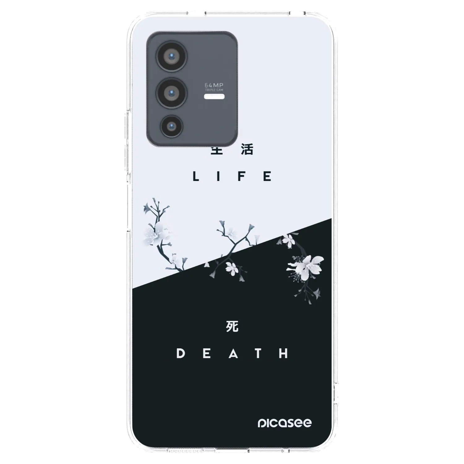 Picasee Vivo V23 5G Hülle - Transparentes Silikon - Lebendig - Tot