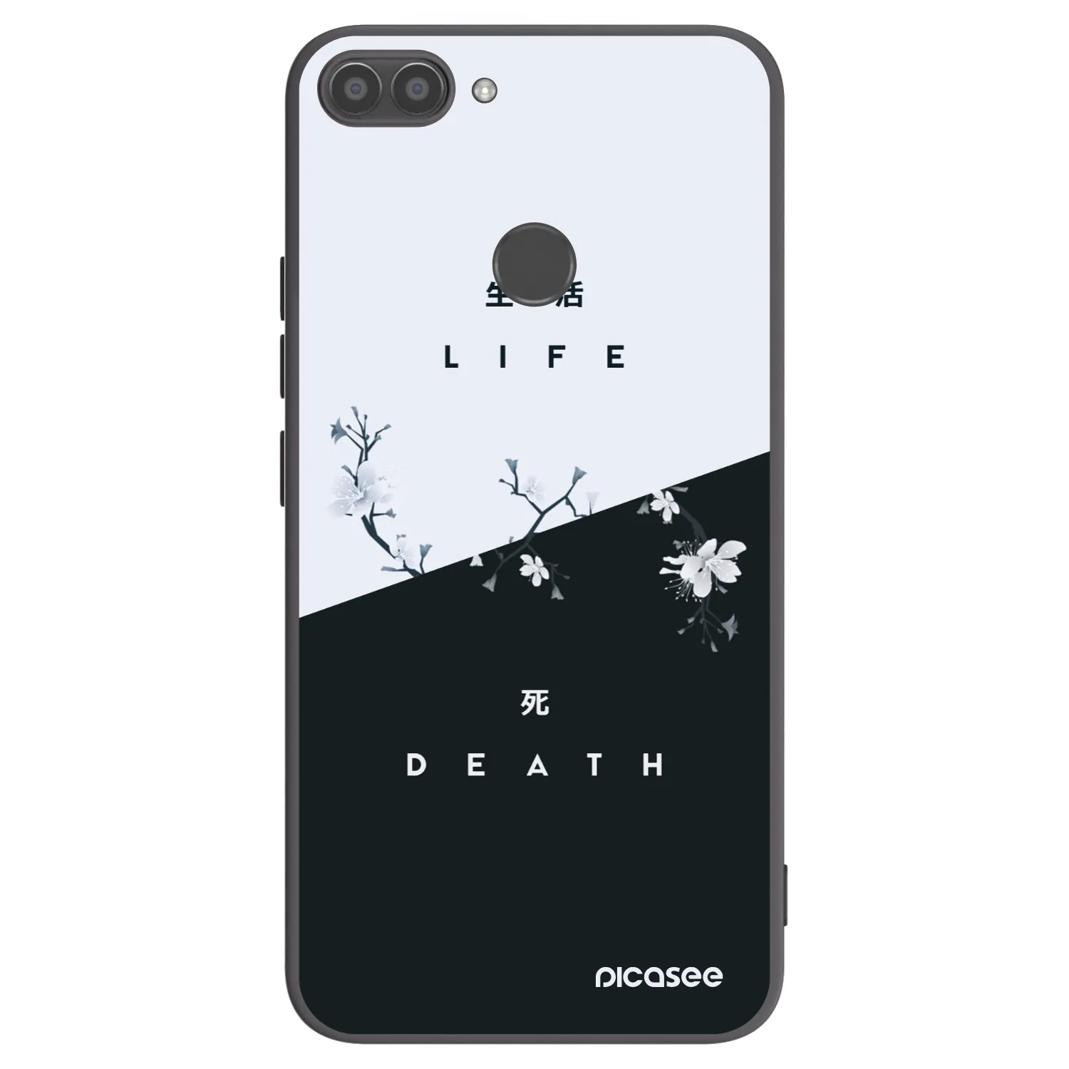 Picasee Huawei P Smart Hülle - Schwarzes Silikon - Lebendig - Tot