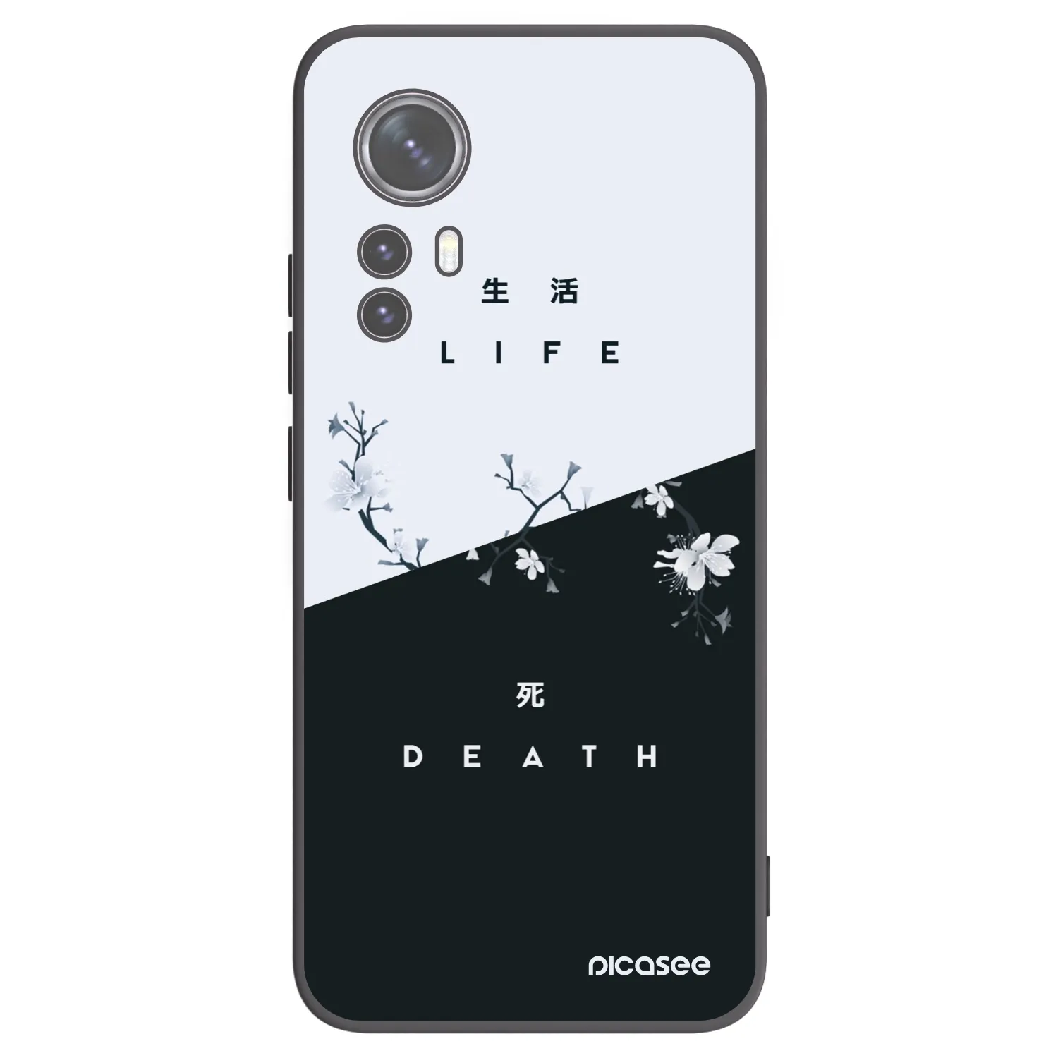 Picasee Xiaomi 12X Hülle - Schwarzes Silikon - Lebendig - Tot