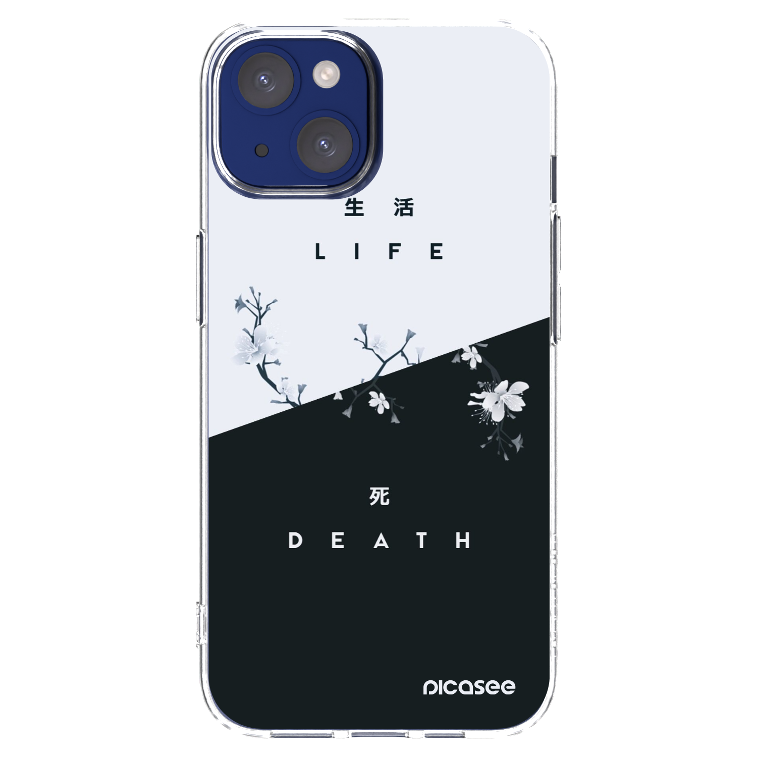 Picasee Apple iPhone 14 Hülle - Transparentes Silikon - Lebendig - Tot