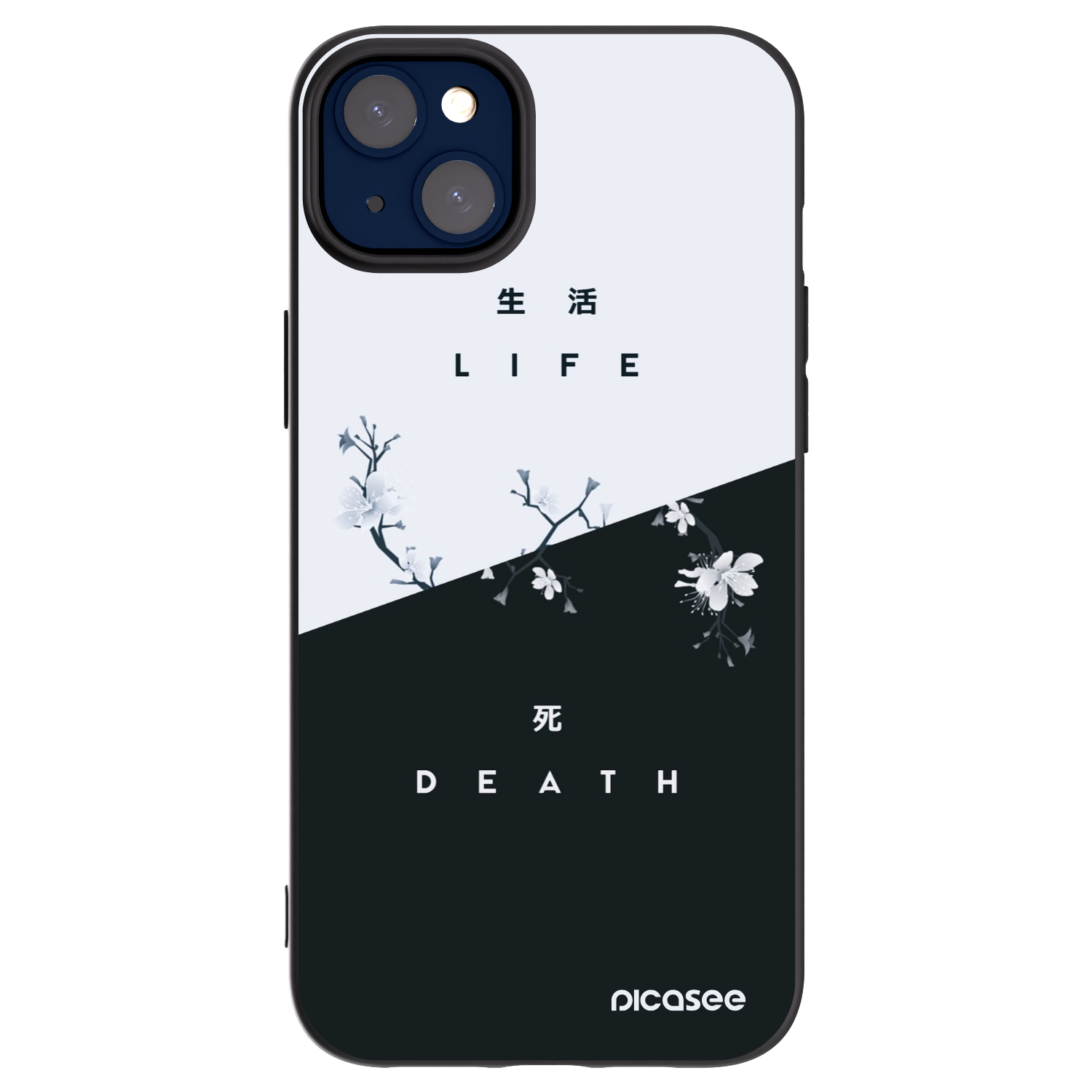 Picasee Apple iPhone 14 Plus Hülle - Schwarzes Silikon - Lebendig - Tot