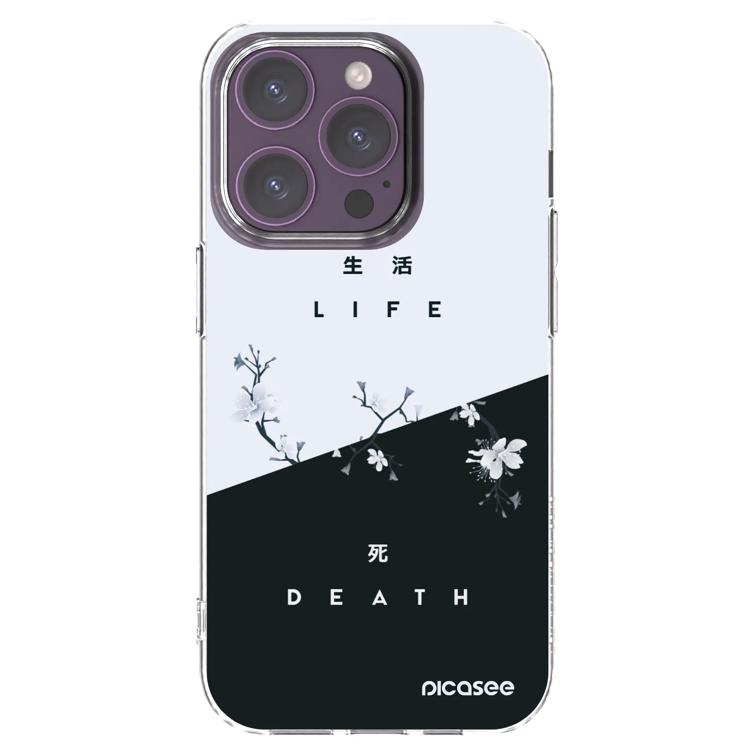 Picasee Apple iPhone 14 Pro Hülle - Transparentes Silikon - Lebendig - Tot