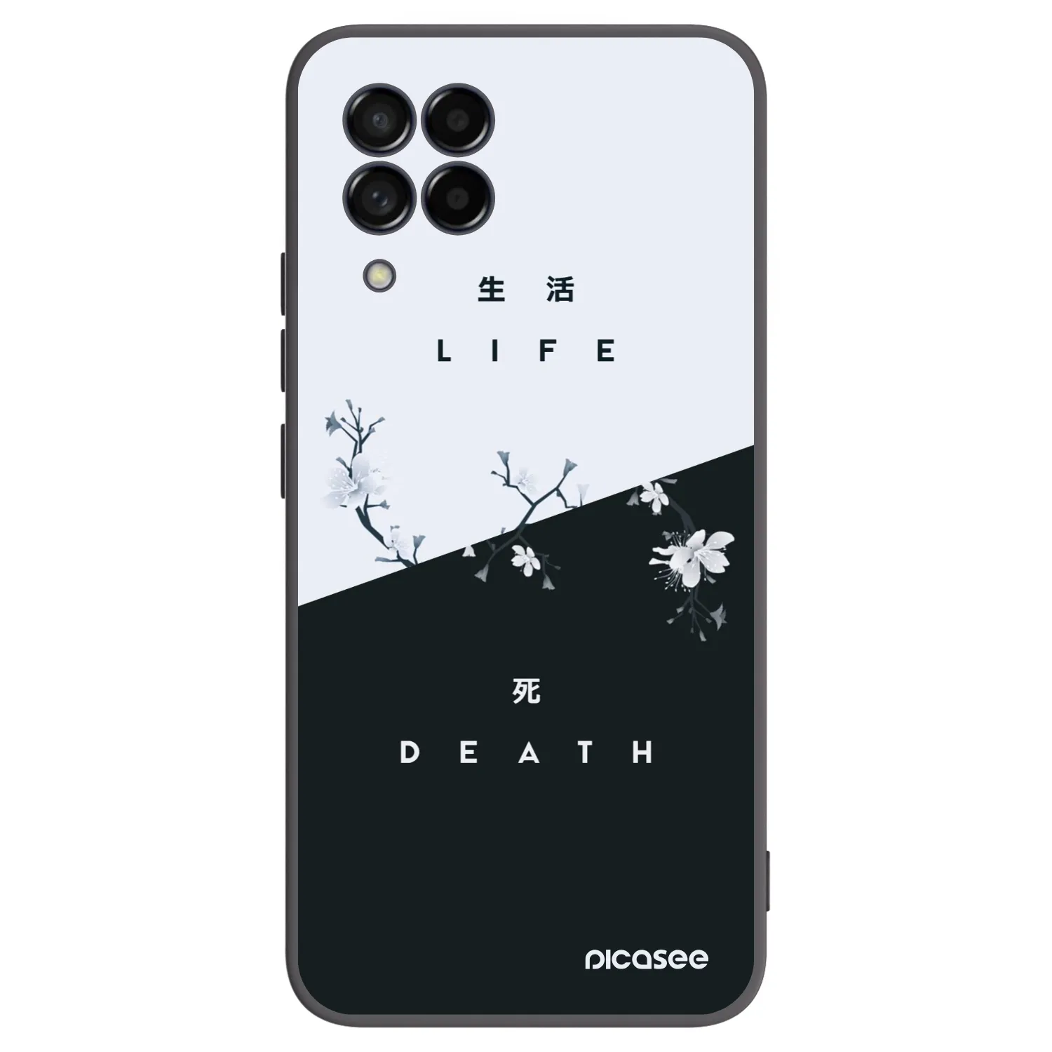 Picasee Samsung Galaxy M53 5G Hülle - Schwarzes Silikon - Lebendig - Tot