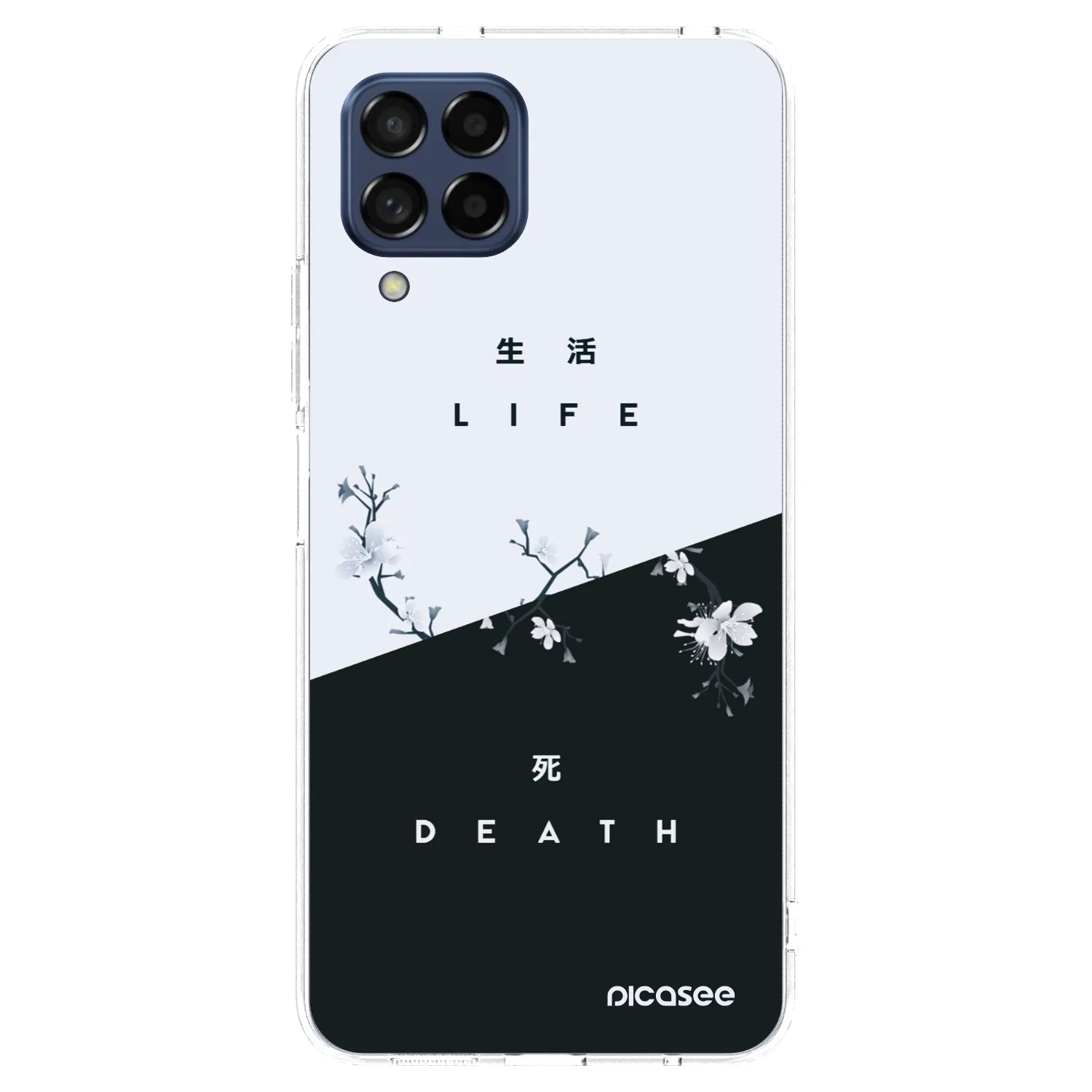Picasee Samsung Galaxy M53 5G Hülle - Transparentes Silikon - Lebendig - Tot