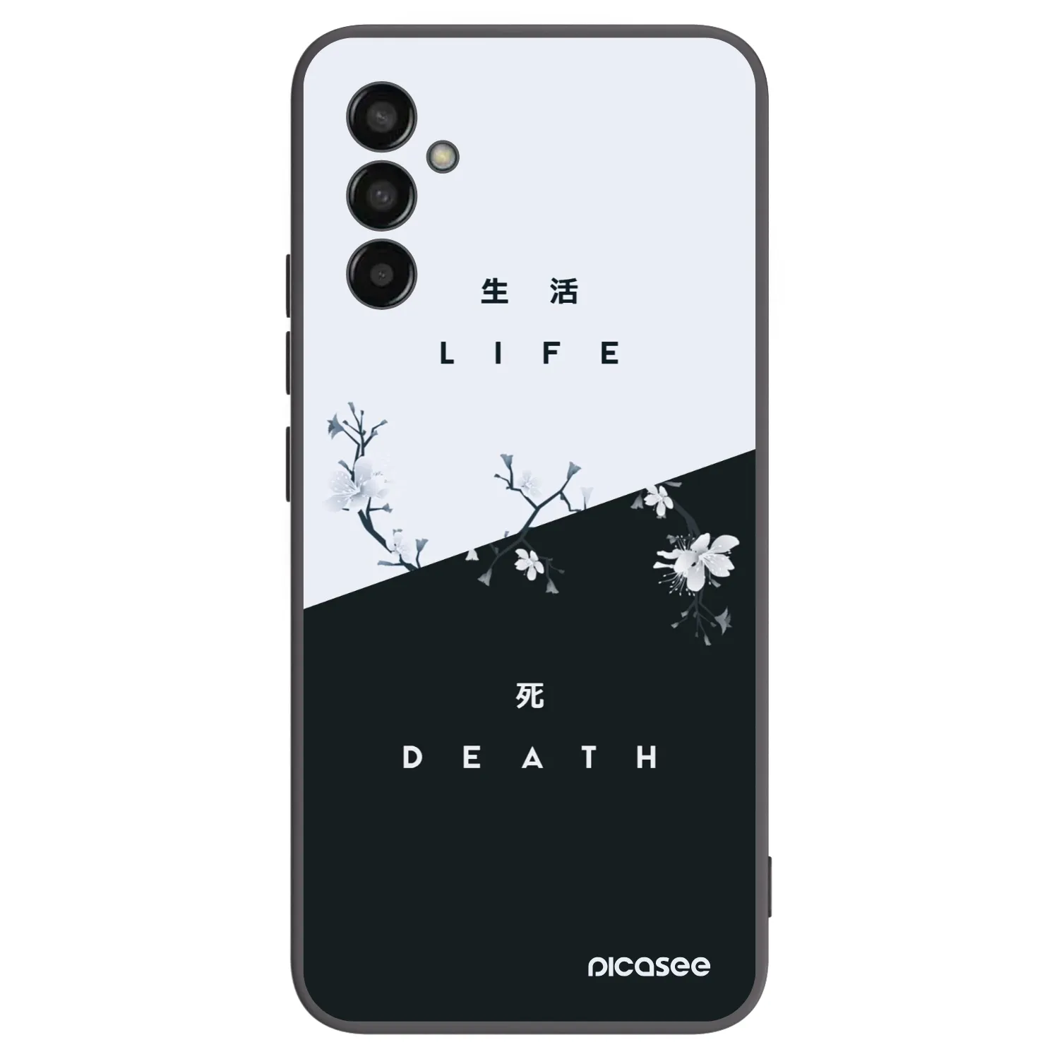 Picasee Samsung Galaxy M13 M135F Hülle - Schwarzes Silikon - Lebendig - Tot