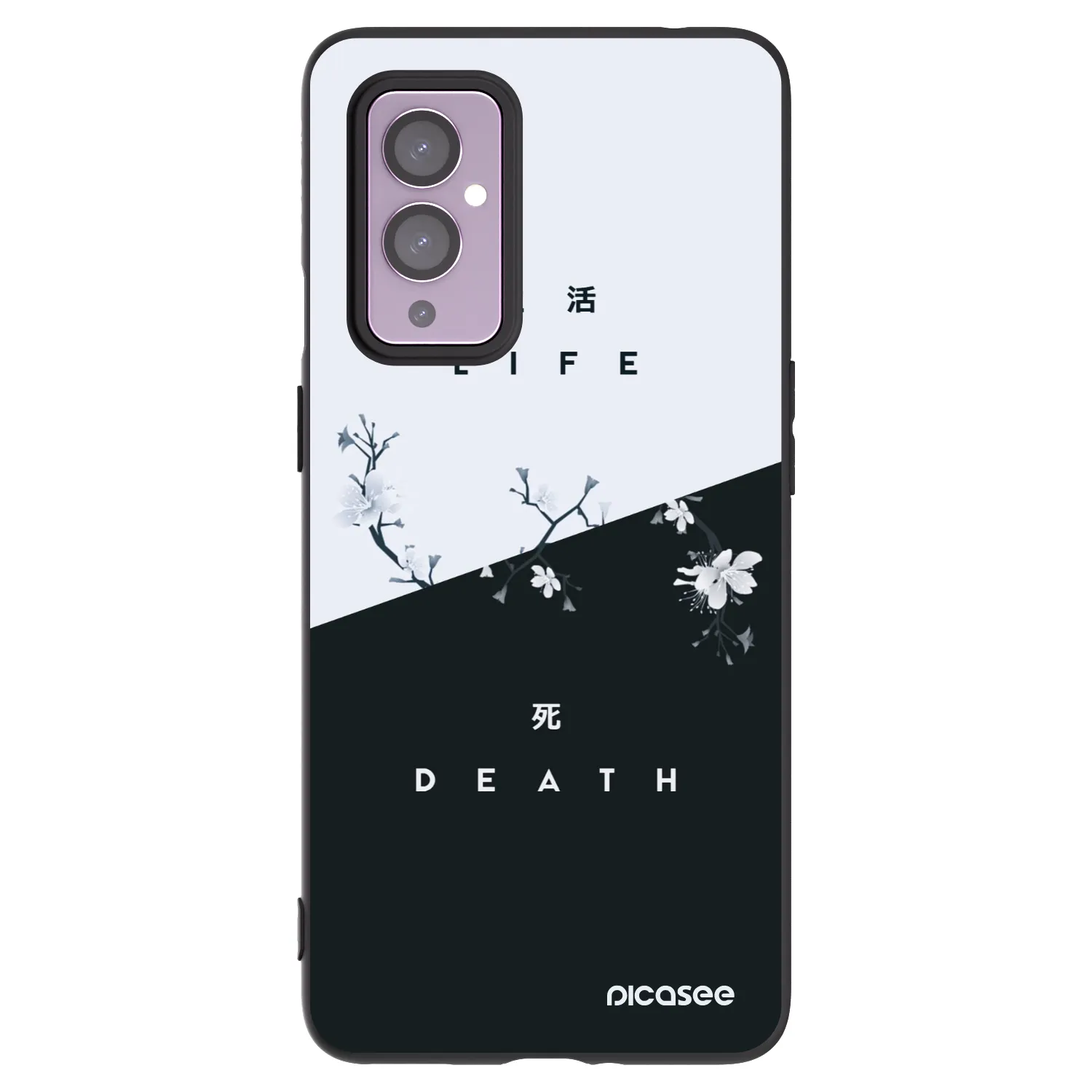 Picasee OnePlus 9 Hülle - Schwarzes Silikon - Lebendig - Tot