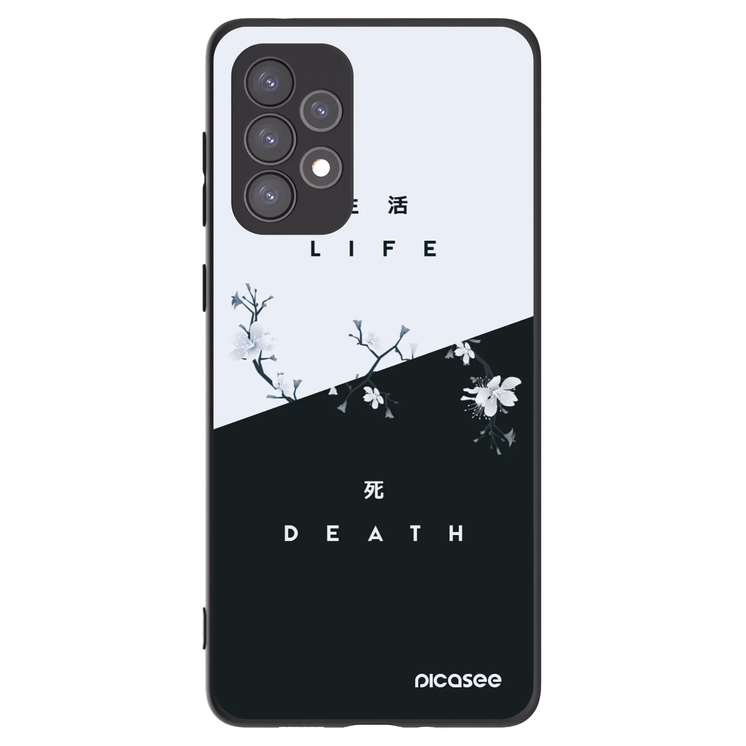 Picasee Samsung Galaxy A73 5G Hülle - Schwarzes Silikon - Lebendig - Tot