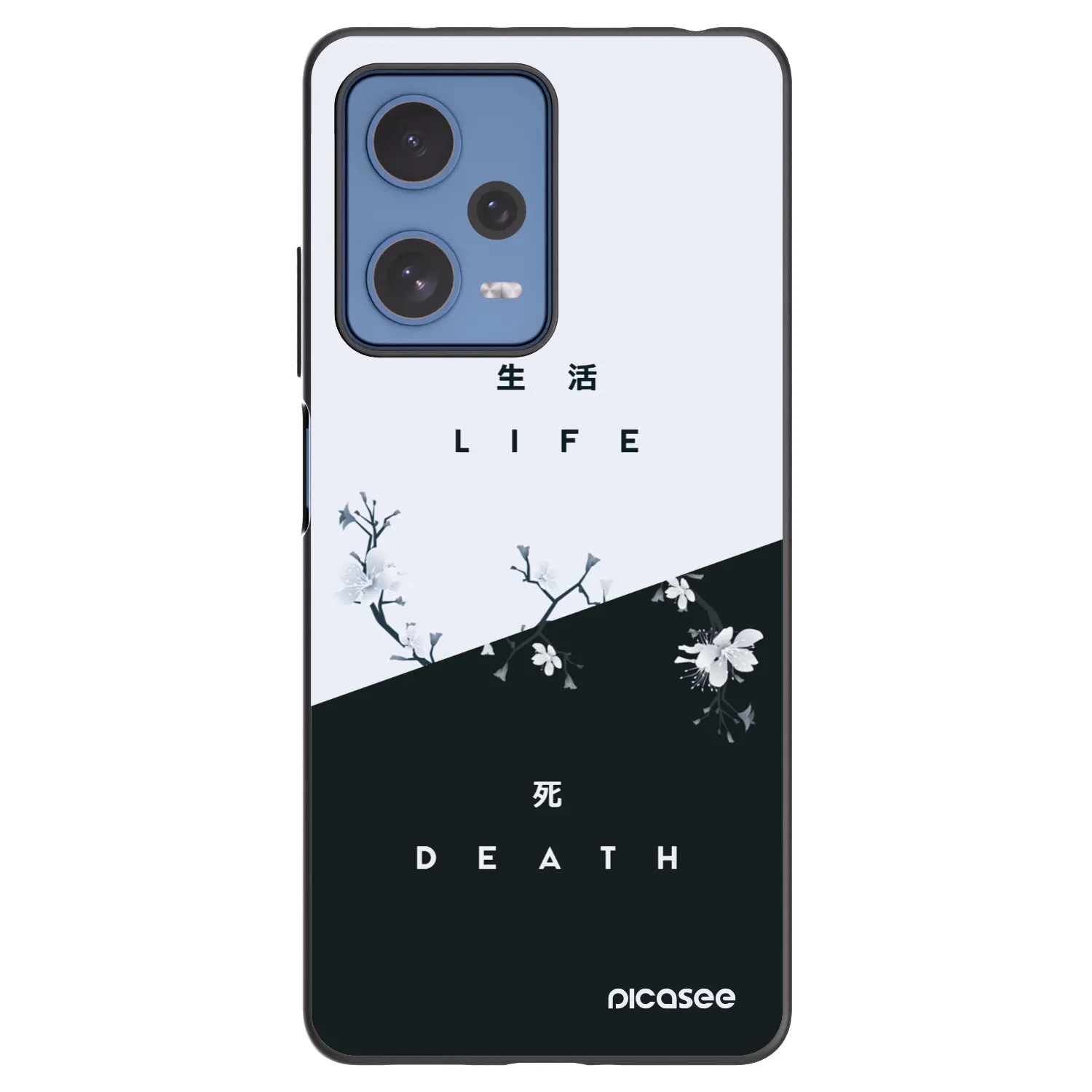 Picasee Xiaomi Redmi Note 12 Pro 5G Hülle - Schwarzes Silikon - Lebendig - Tot