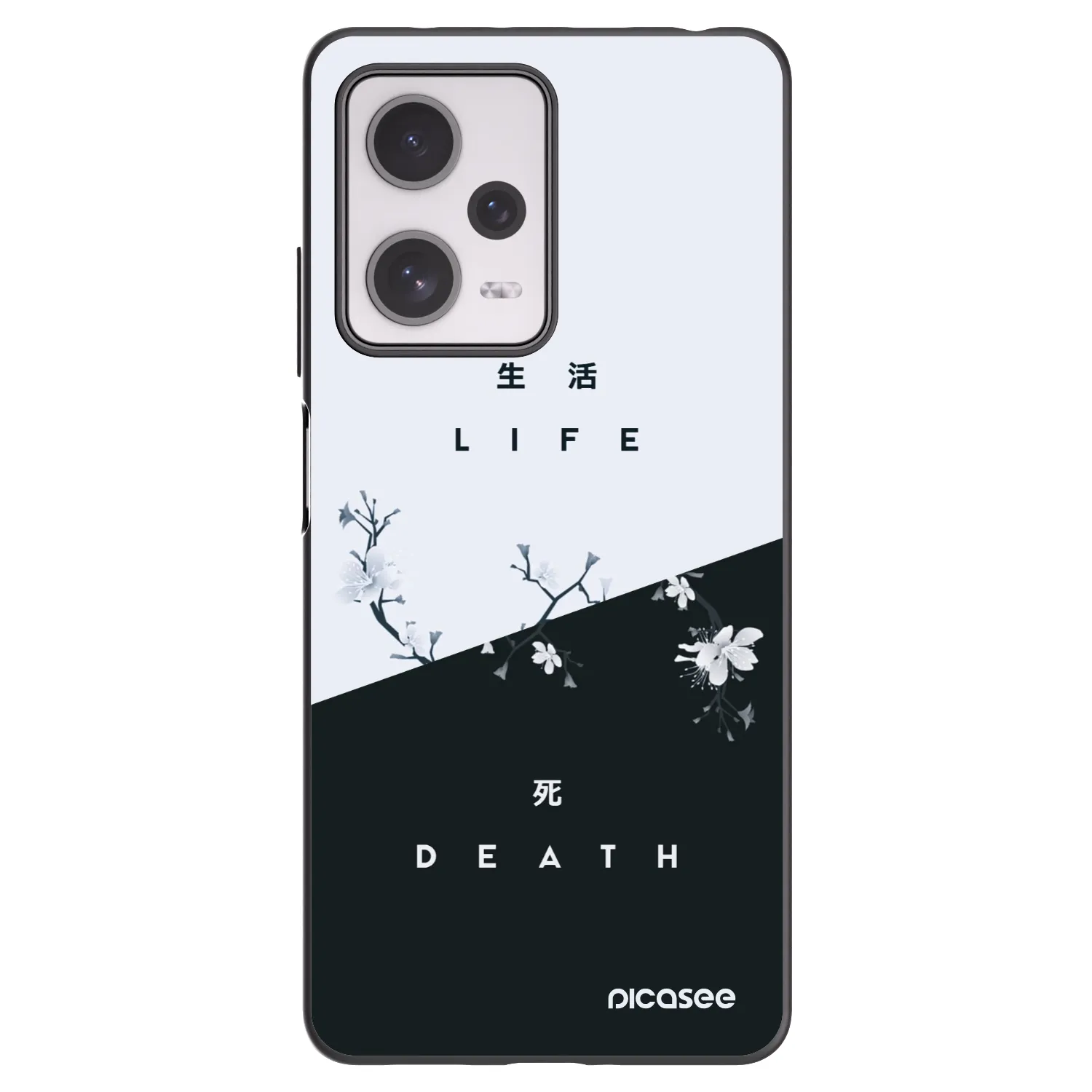 Picasee Xiaomi Redmi Note 12 Pro+ 5G Hülle - Schwarzes Silikon - Lebendig - Tot