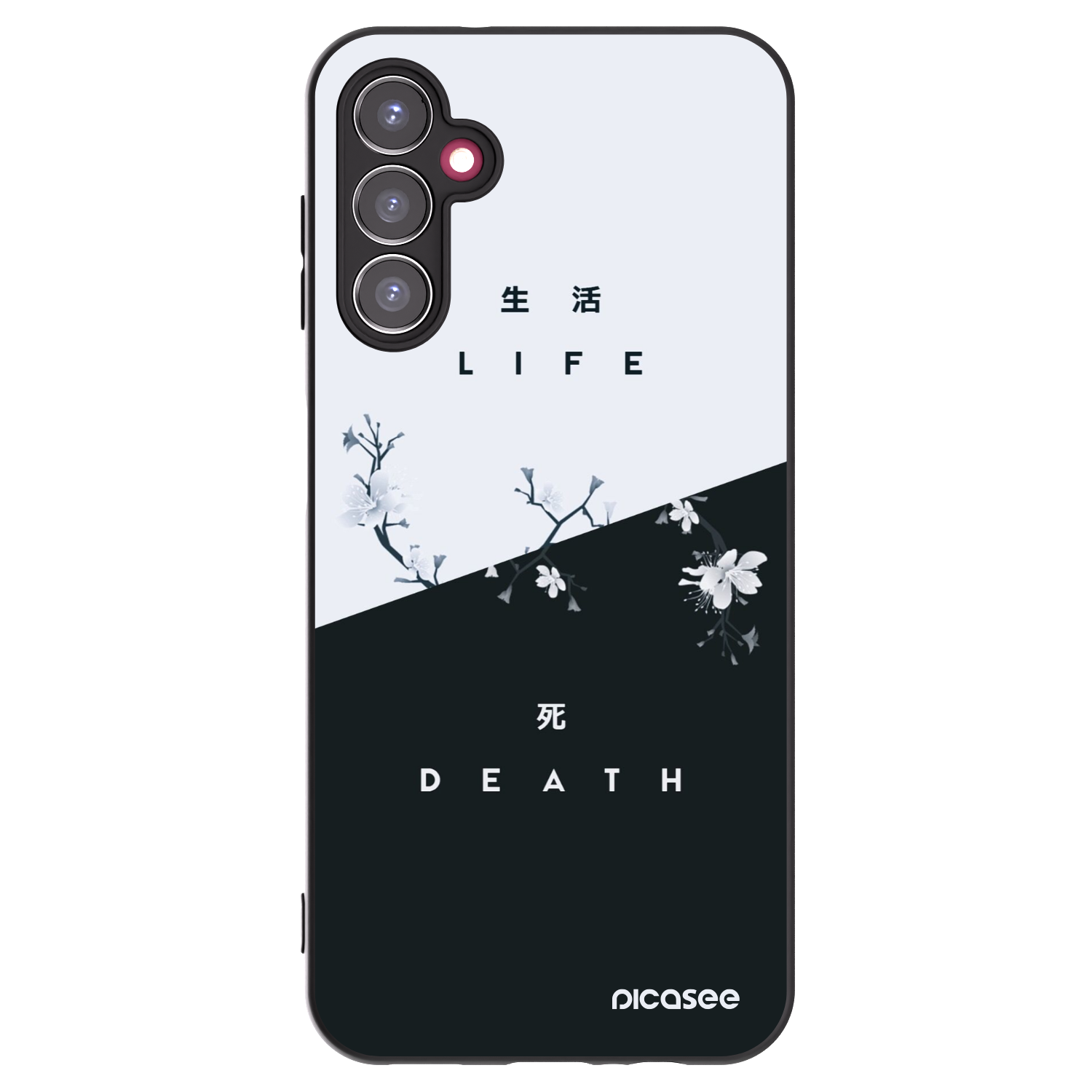Picasee Samsung Galaxy A14 4G A145R Hülle - Schwarzes Silikon - Lebendig - Tot