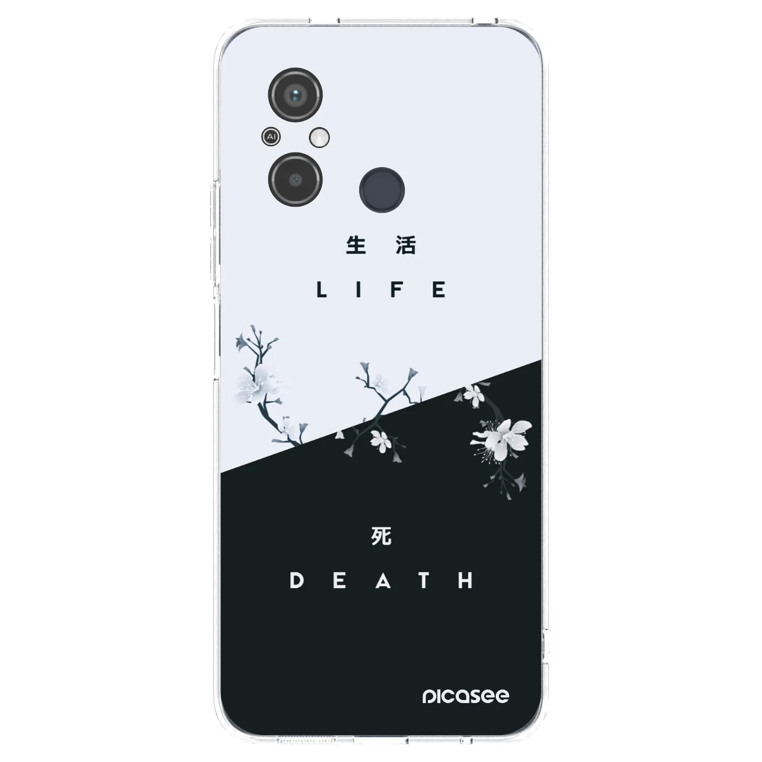 Picasee Xiaomi Redmi 12C Hülle - Transparentes Silikon - Lebendig - Tot