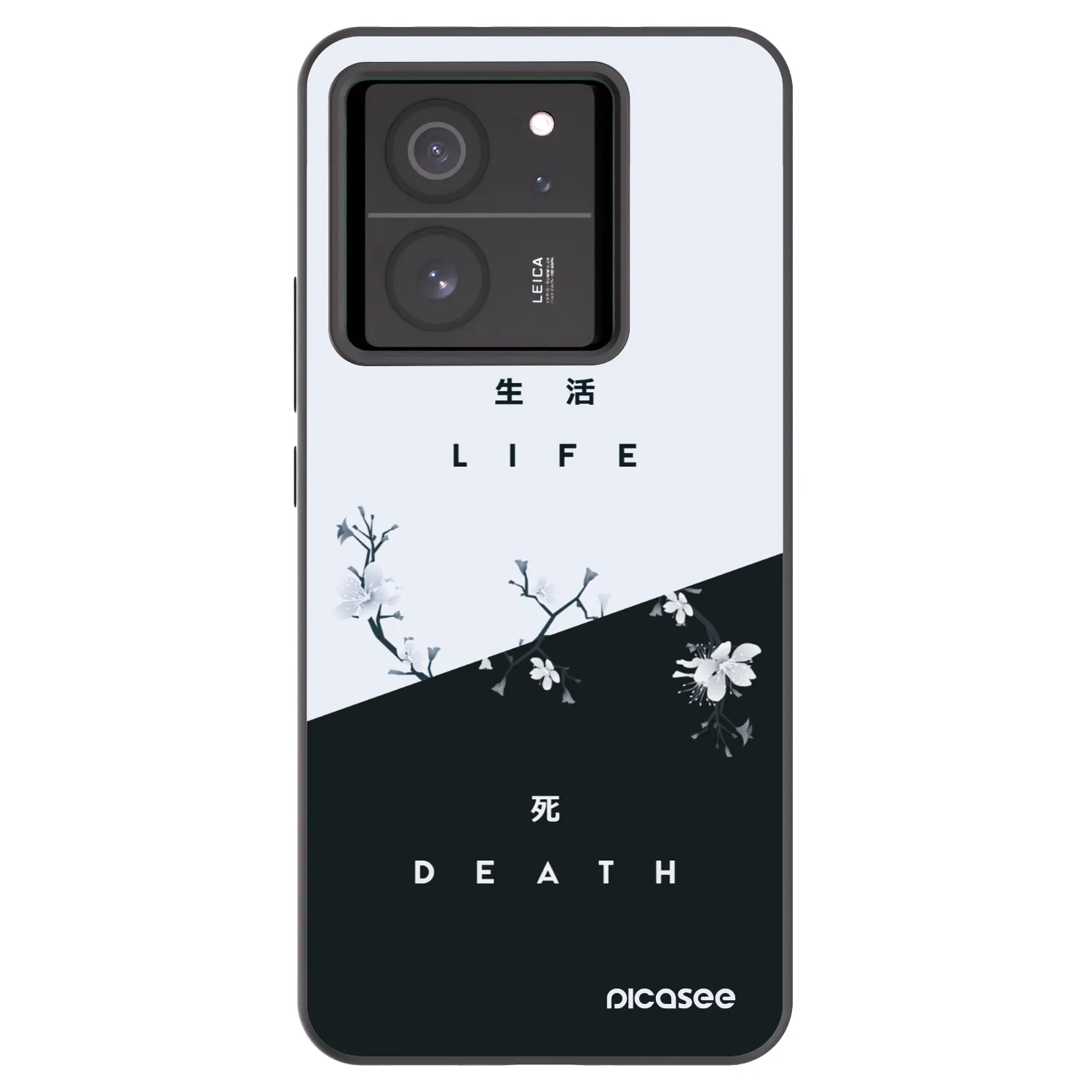 Picasee Xiaomi 13T Hülle - Schwarzes Silikon - Lebendig - Tot