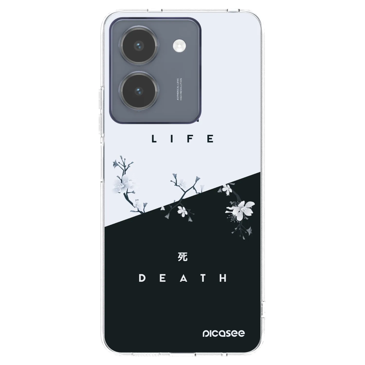 Picasee Vivo Y36 4G Hülle - Transparentes Silikon - Lebendig - Tot