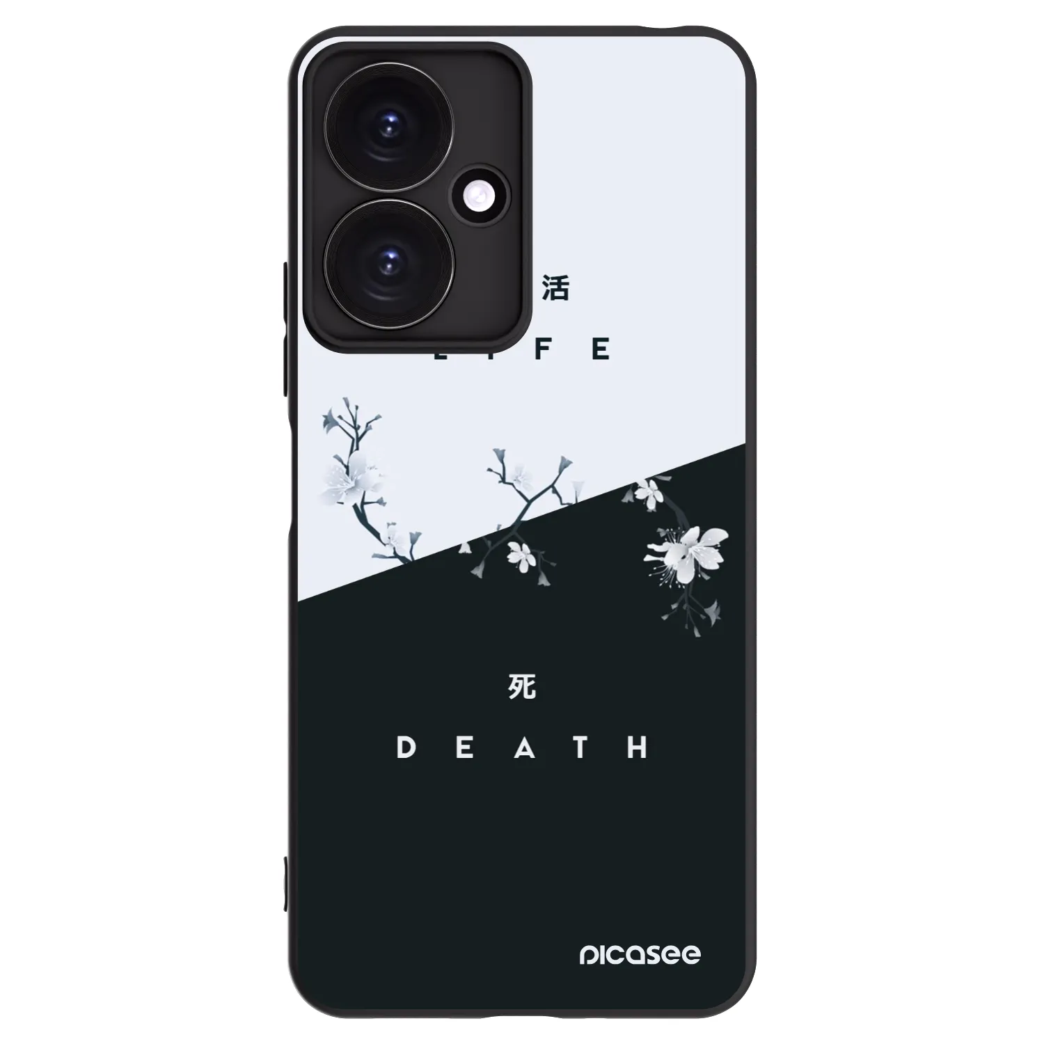 Picasee Xiaomi Redmi 13C 5G Hülle - Schwarzes Silikon - Lebendig - Tot