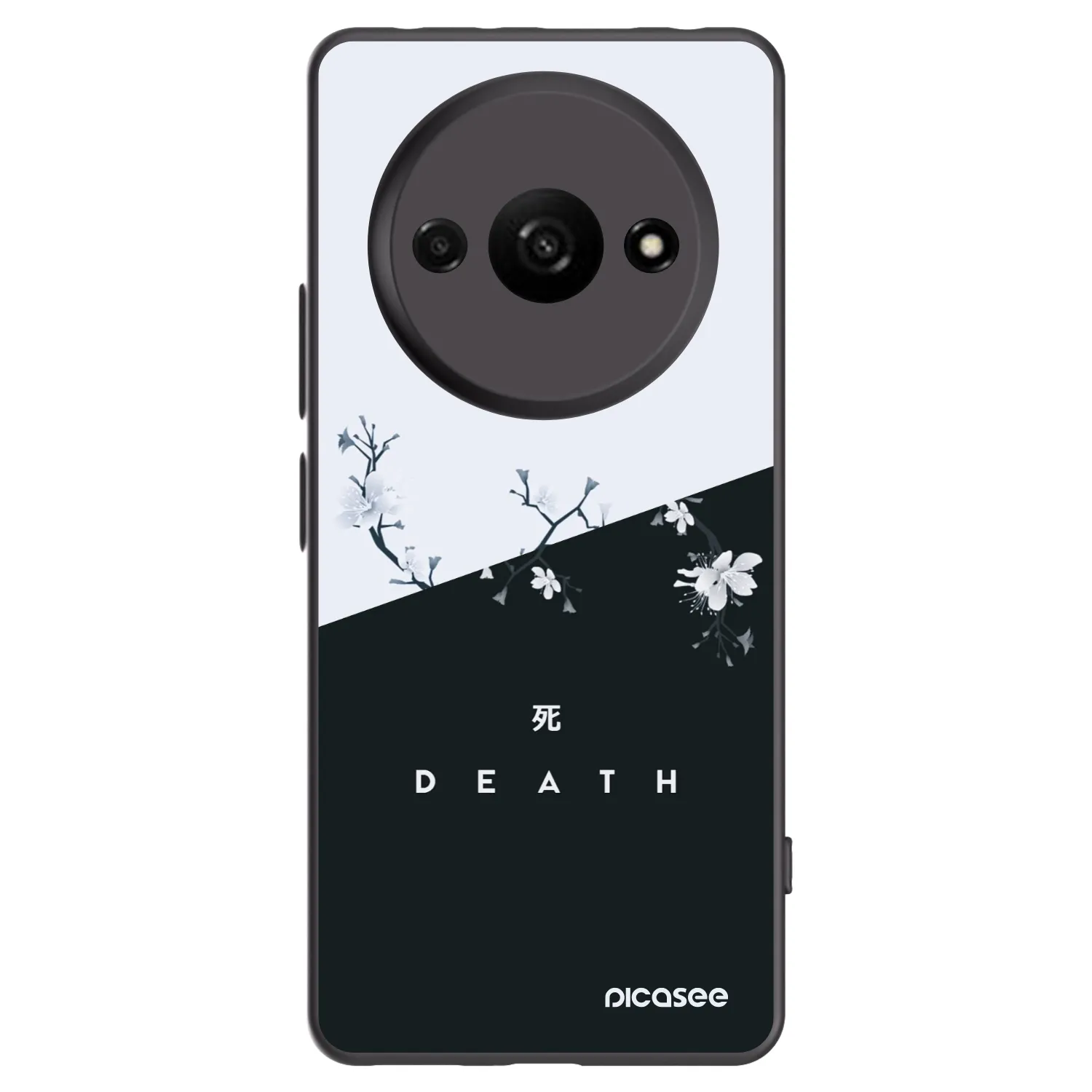 Picasee Xiaomi Redmi A3 Hülle - Schwarzes Silikon - Lebendig - Tot