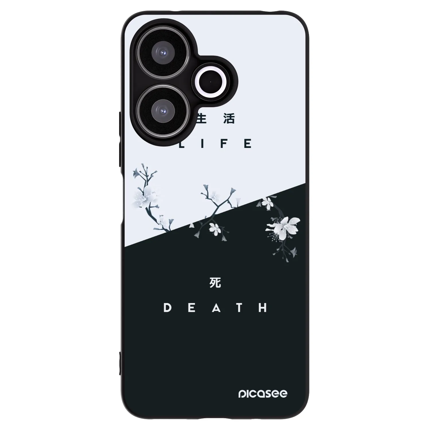 Picasee Xiaomi Redmi 13 4G Hülle - Schwarzes Silikon - Lebendig - Tot
