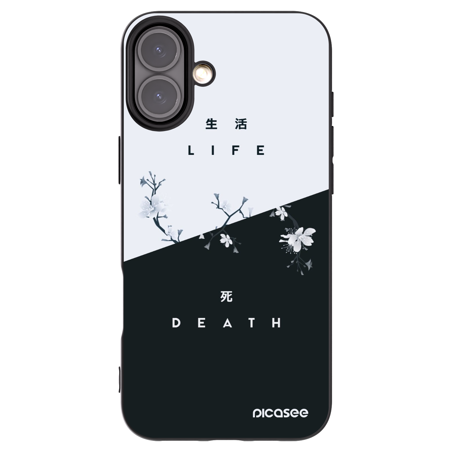 Picasee Apple iPhone 16 Plus Hülle - Schwarzes Silikon - Lebendig - Tot