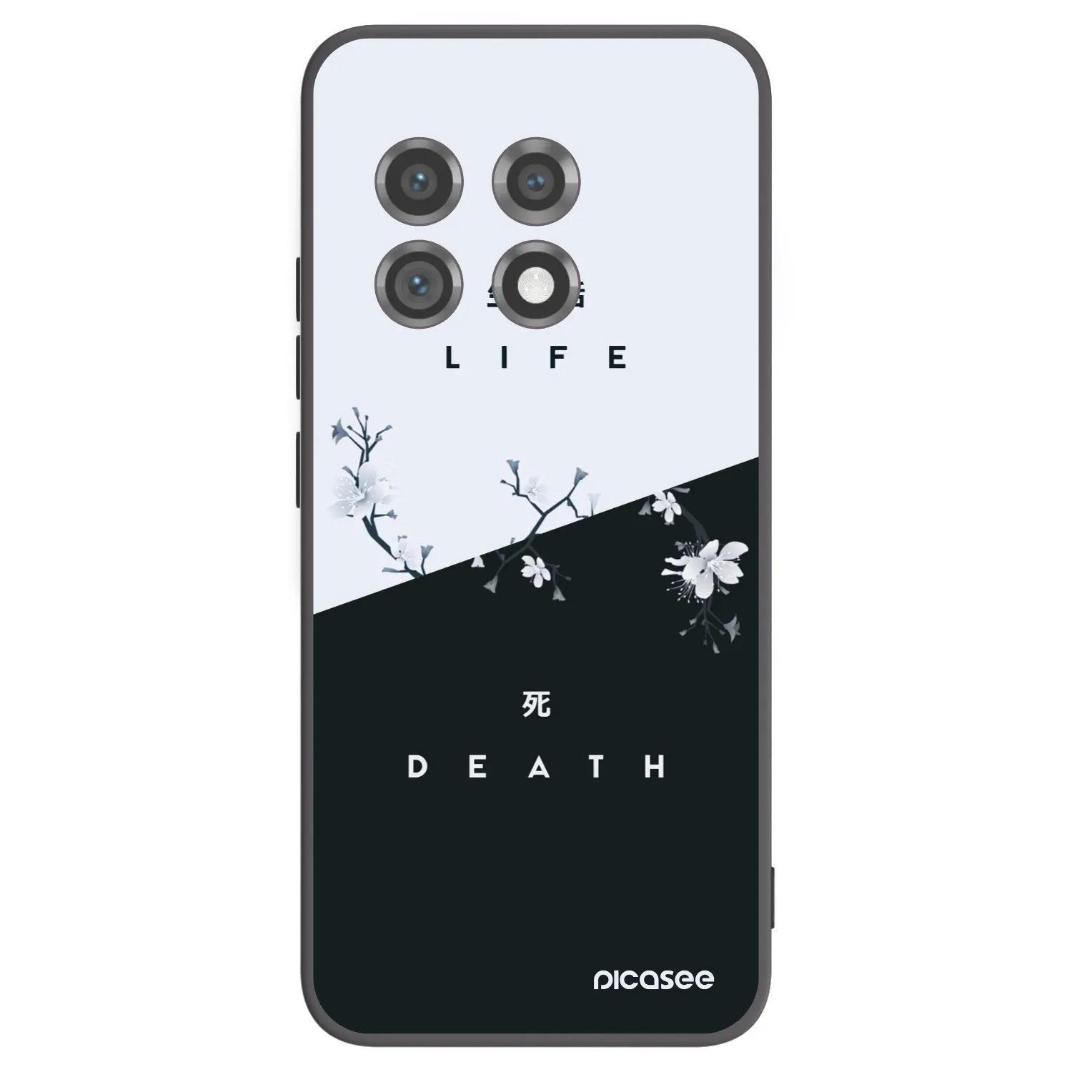 Picasee OnePlus 11 5G Hülle - Schwarzes Silikon - Lebendig - Tot