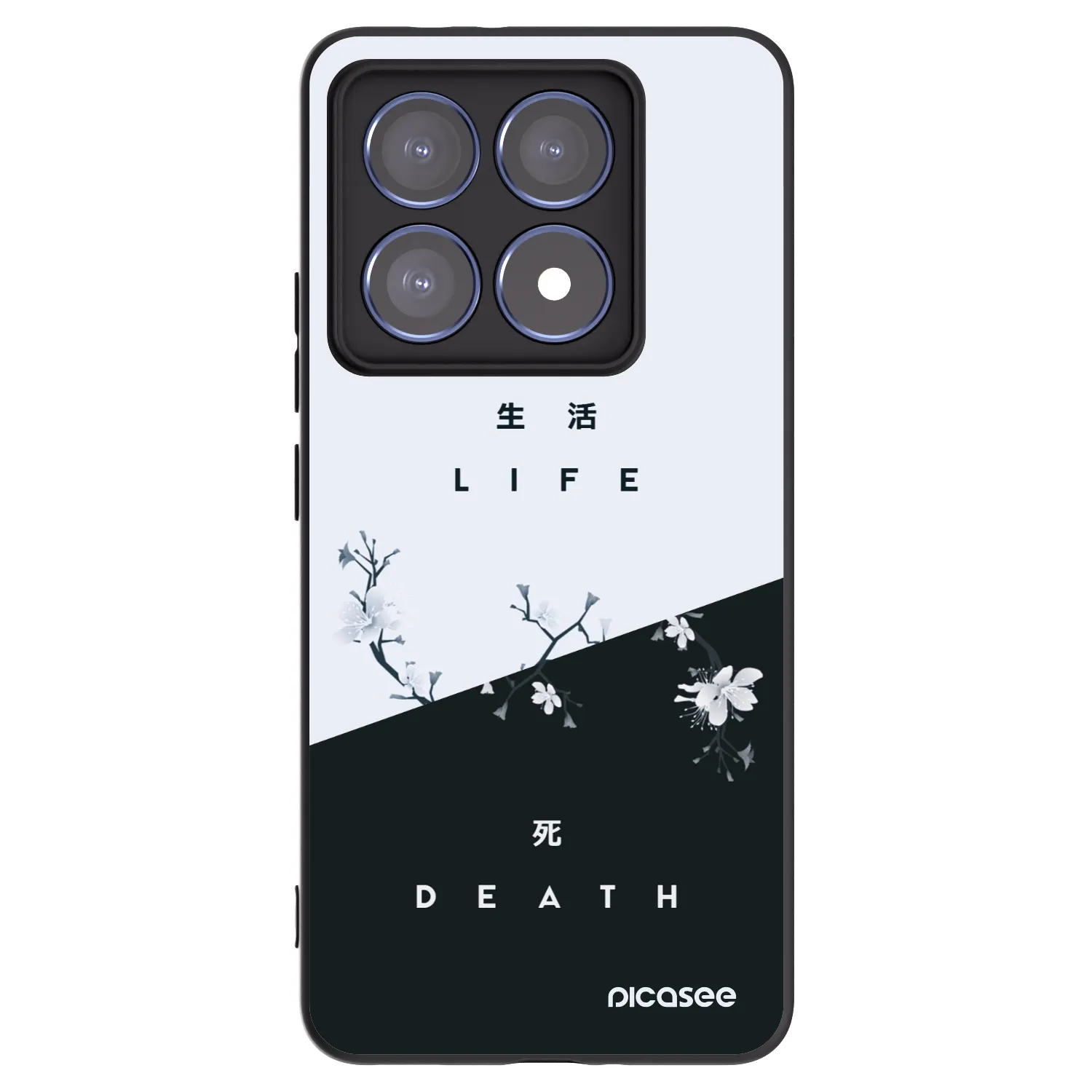 Picasee Xiaomi 14T Pro Hülle - Schwarzes Silikon - Lebendig - Tot