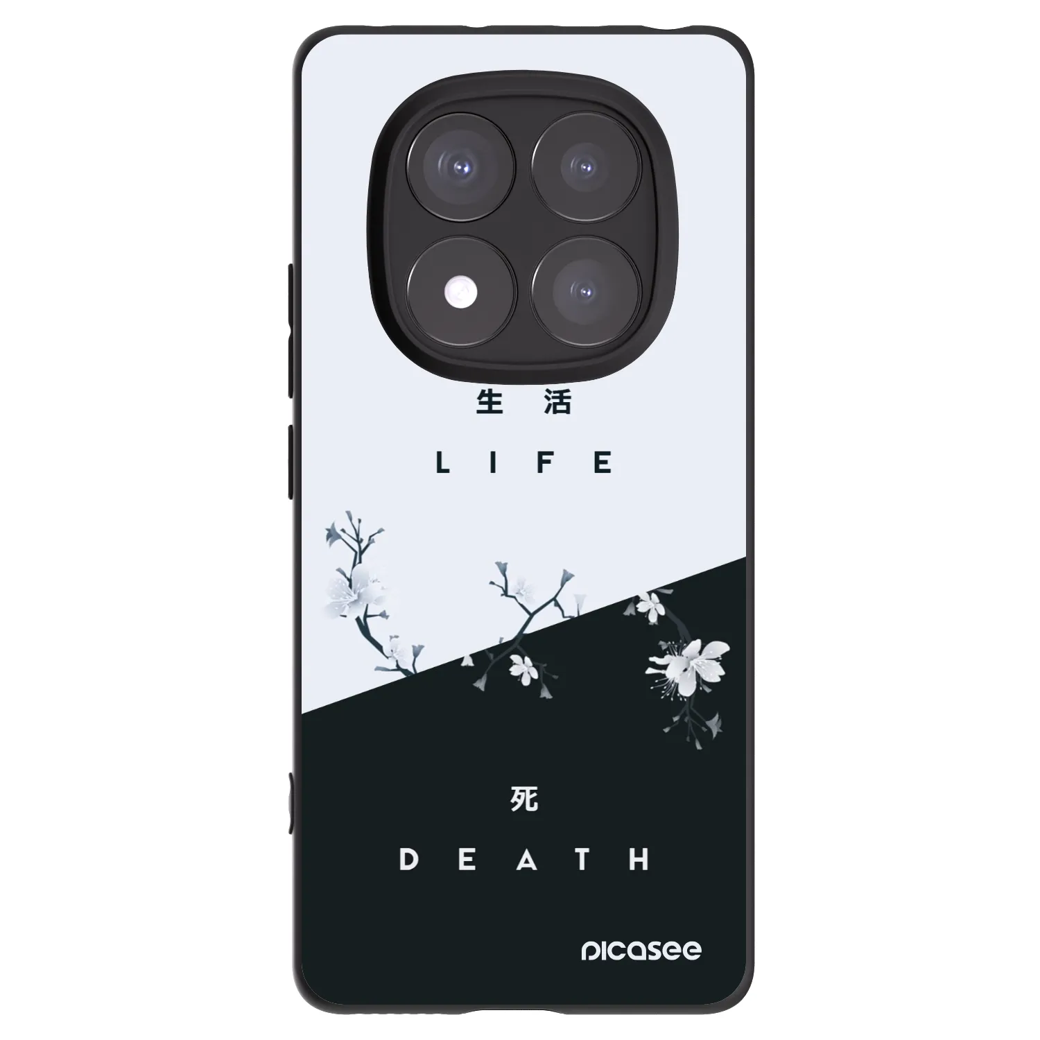 Picasee Xiaomi Redmi Note 14 Pro+ 5G Hülle - Schwarzes Silikon - Lebendig - Tot