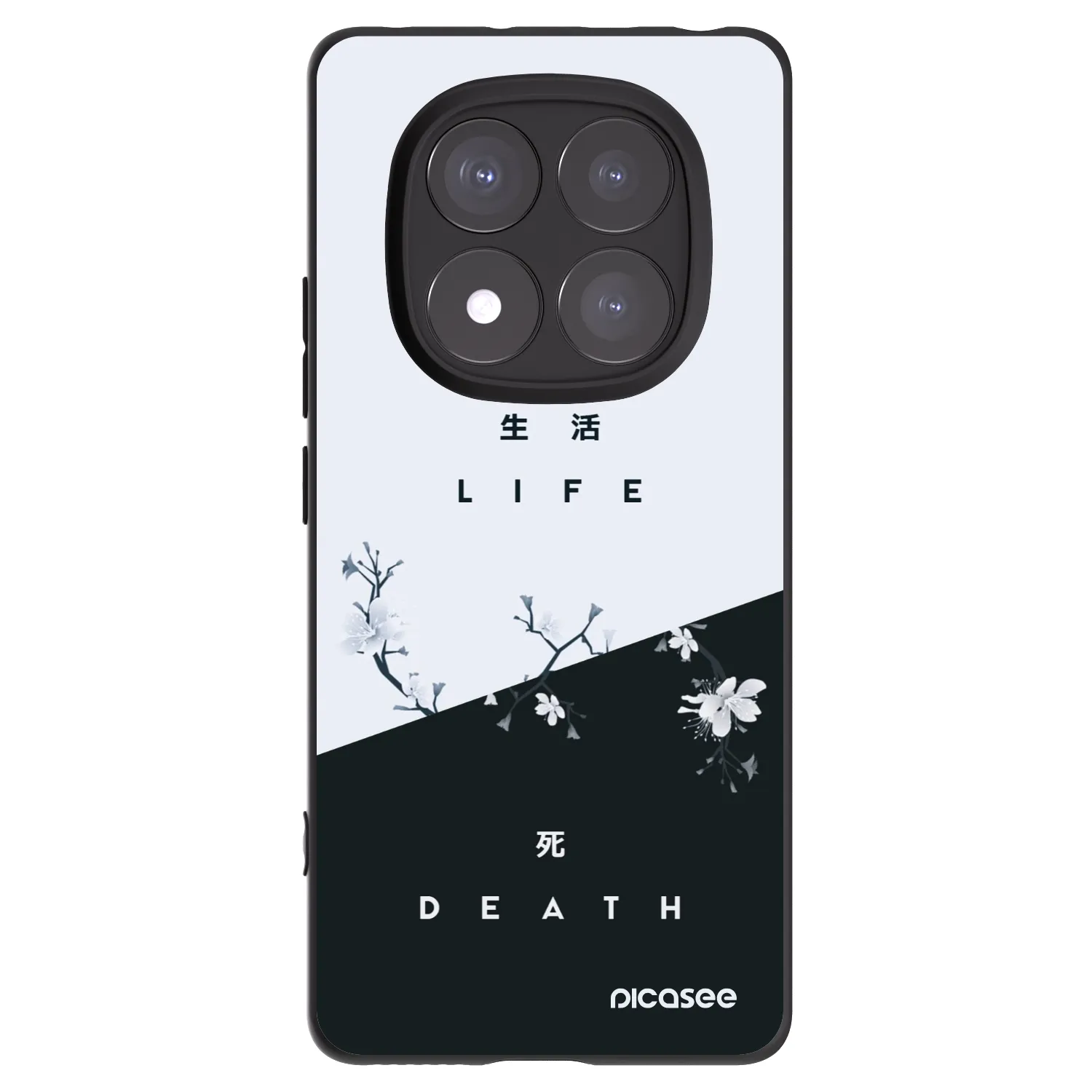 Picasee Xiaomi Redmi Note 14 Pro 5G Hülle - Schwarzes Silikon - Lebendig - Tot