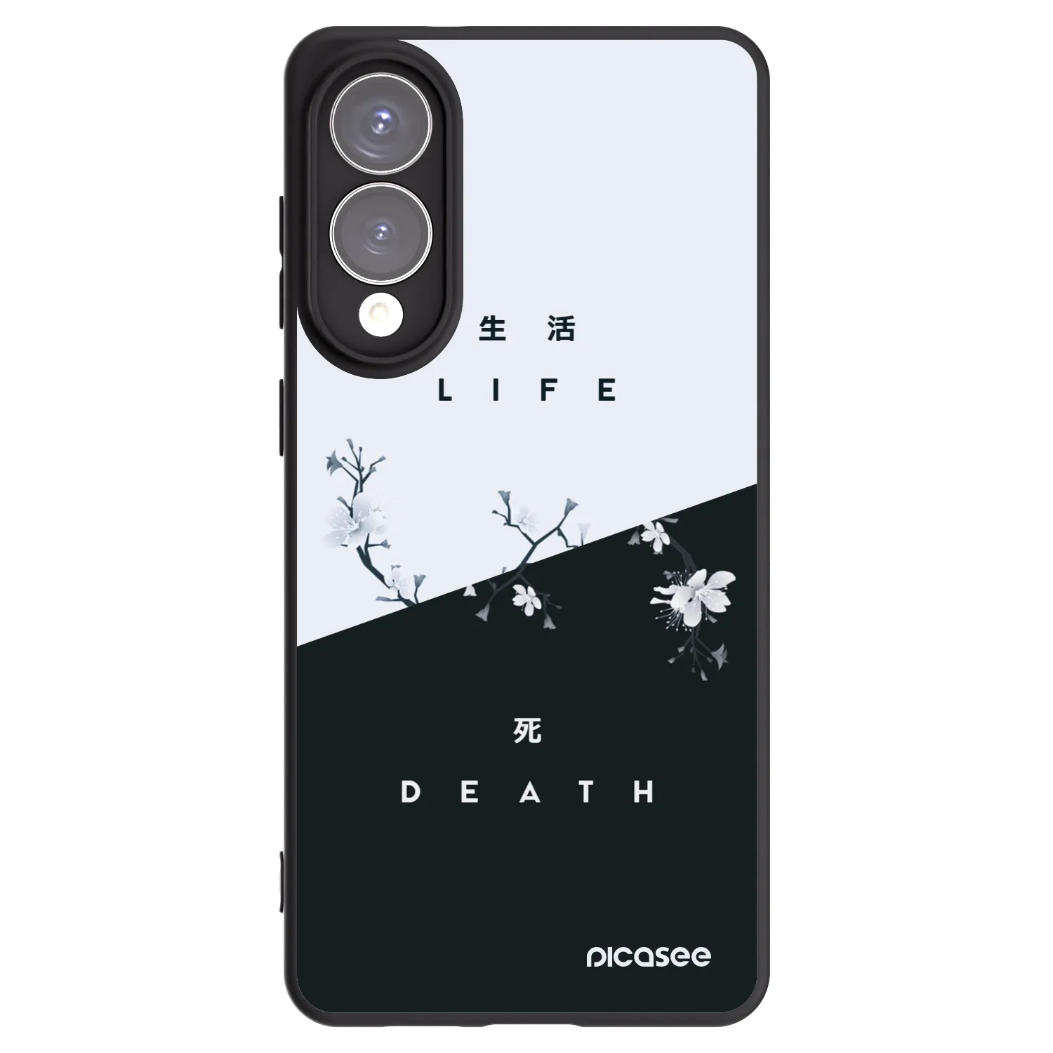Picasee Samsung Galaxy S25 Edge 5G Hülle - Schwarzes Silikon - Lebendig - Tot