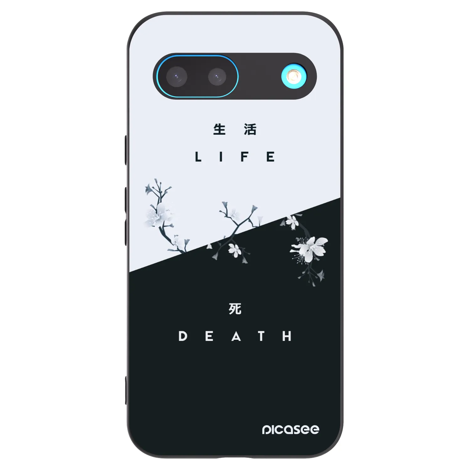 Picasee Google Pixel 8 Hülle - Schwarzes Silikon - Lebendig - Tot