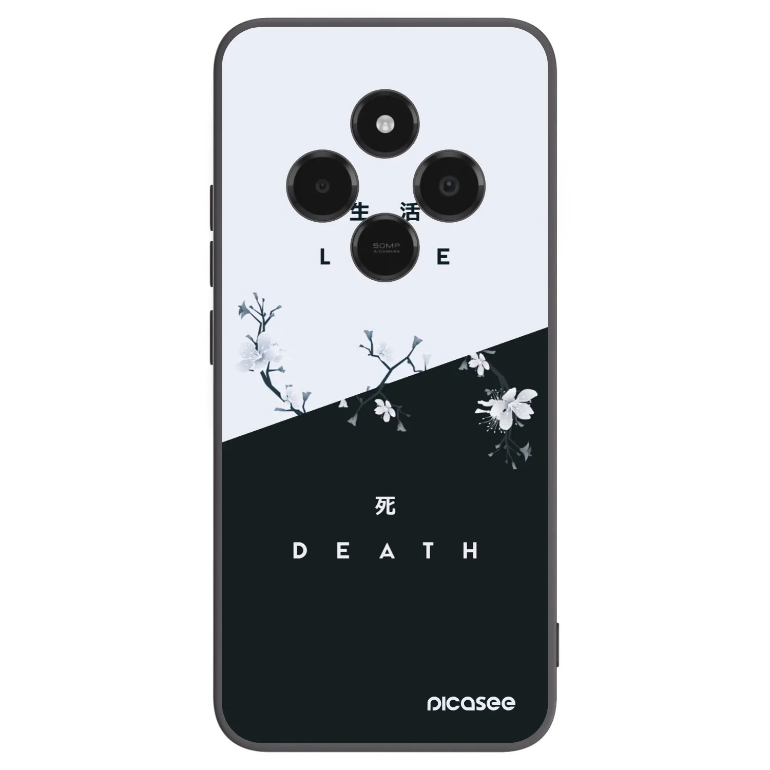 Picasee Xiaomi Poco C75 Hülle - Schwarzes Silikon - Lebendig - Tot