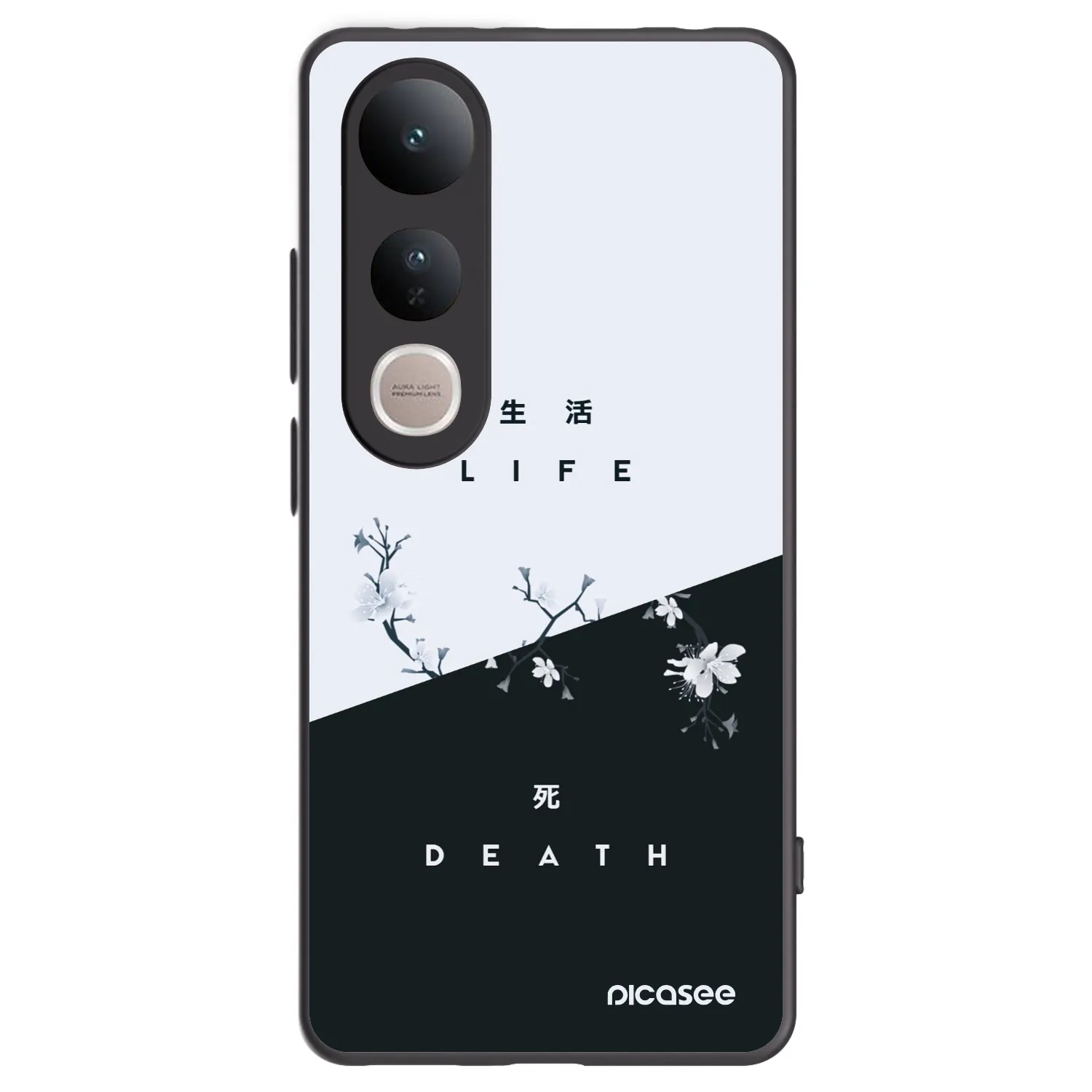 Picasee Vivo V50 Lite 5G Hülle - Schwarzes Silikon - Lebendig - Tot