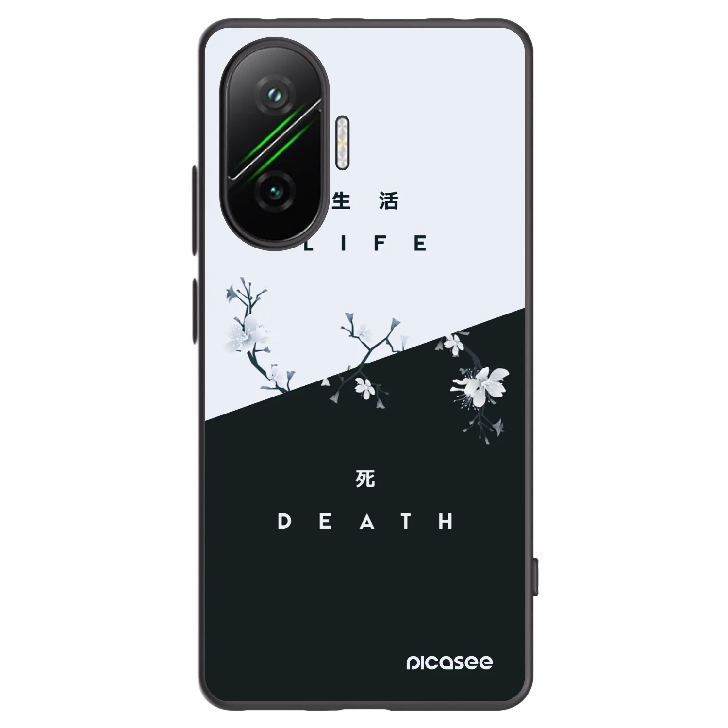 Picasee Xiaomi Poco F7 Pro 5G Hülle - Schwarzes Silikon - Lebendig - Tot