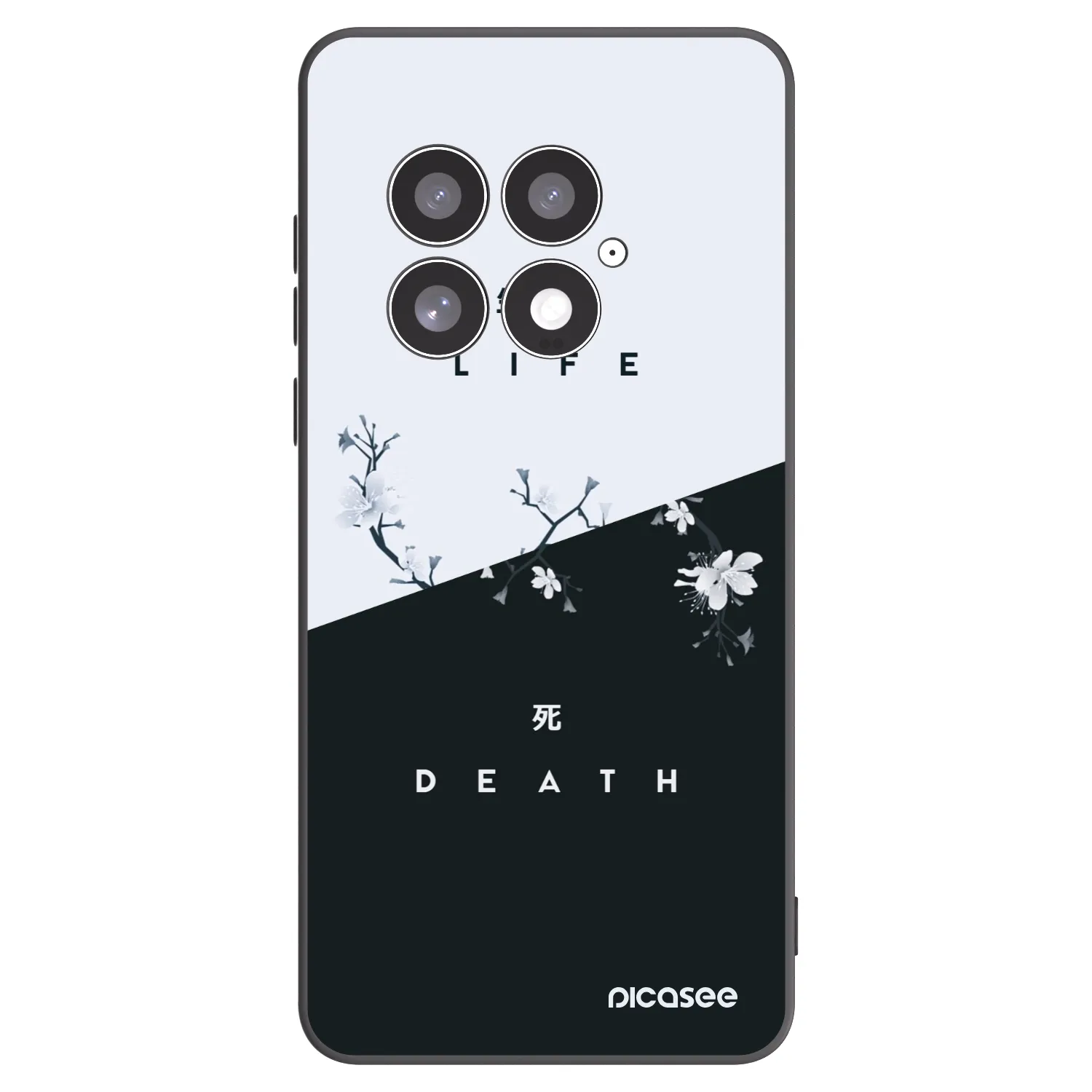 Picasee OnePlus 13 5G Hülle - Schwarzes Silikon - Lebendig - Tot