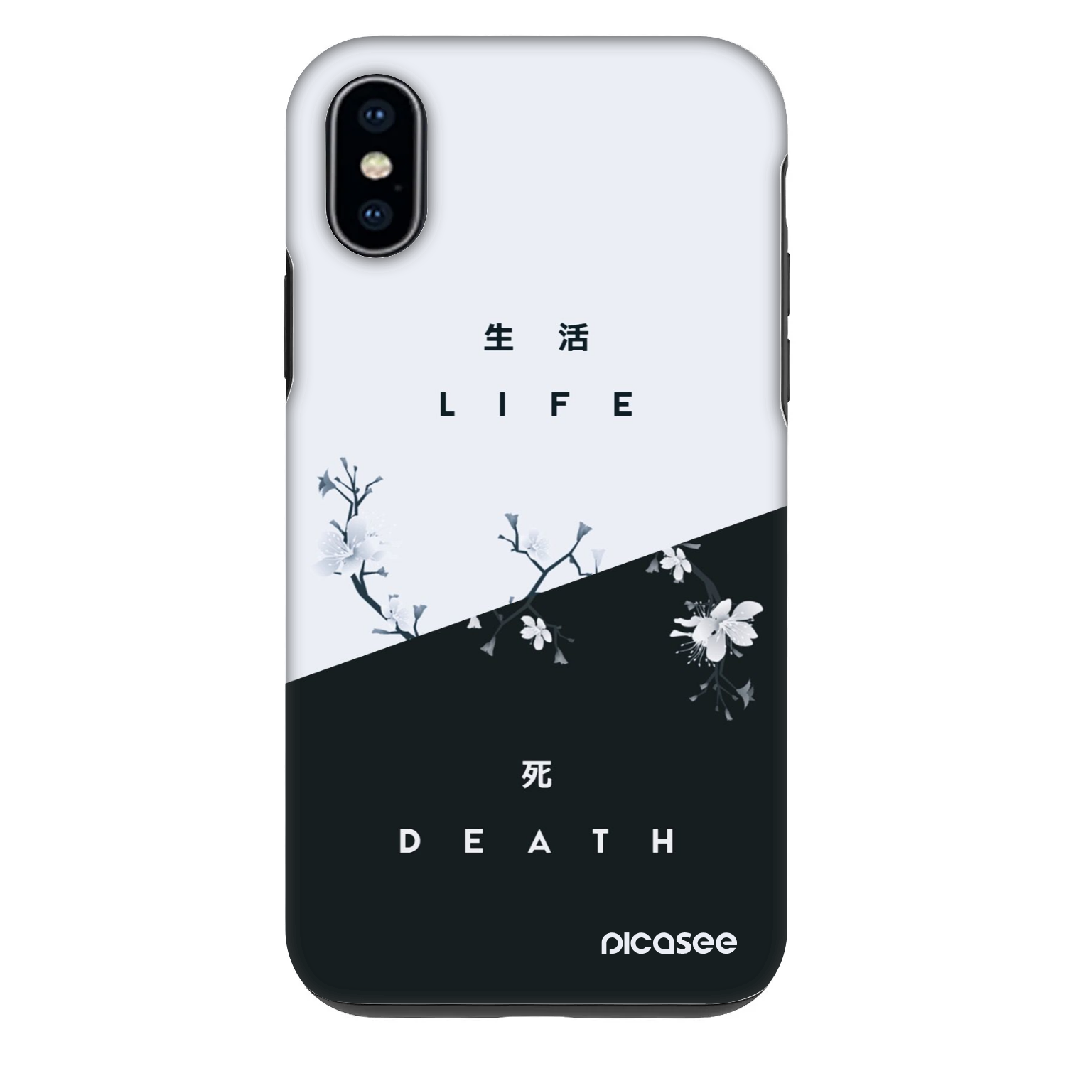 Picasee Fashion Case für Apple iPhone X/XS - Lebendig - Tot
