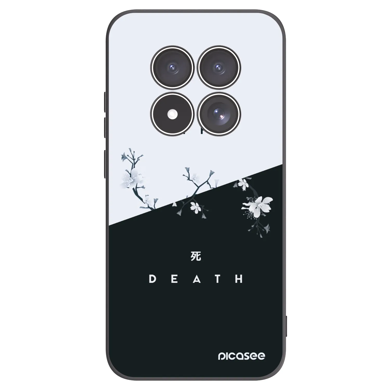 Picasee Xiaomi Redmi Note 15 Pro 4G Hülle - Schwarzes Silikon - Lebendig - Tot