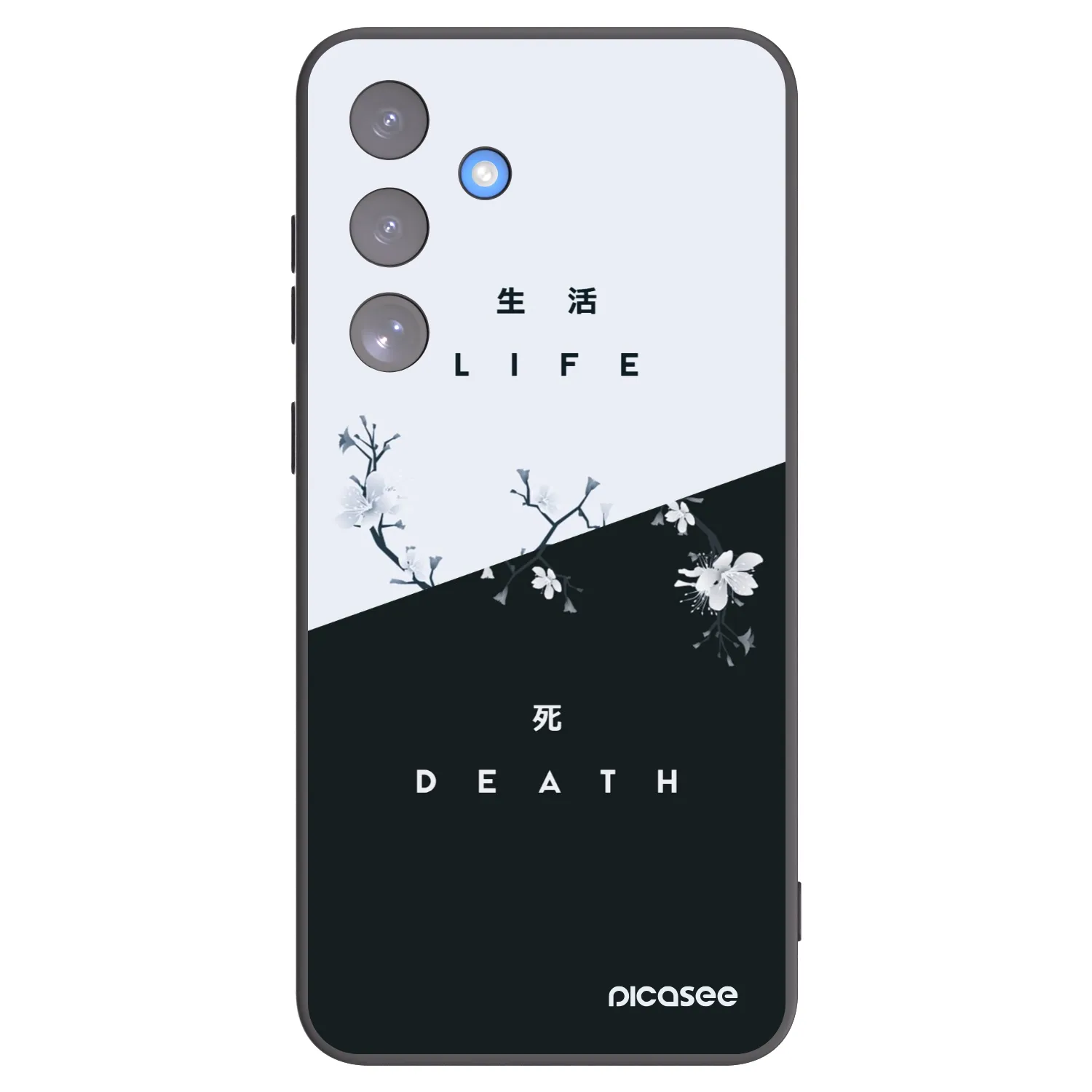 Picasee Samsung Galaxy S25 FE 5G Hülle - Schwarzes Silikon - Lebendig - Tot