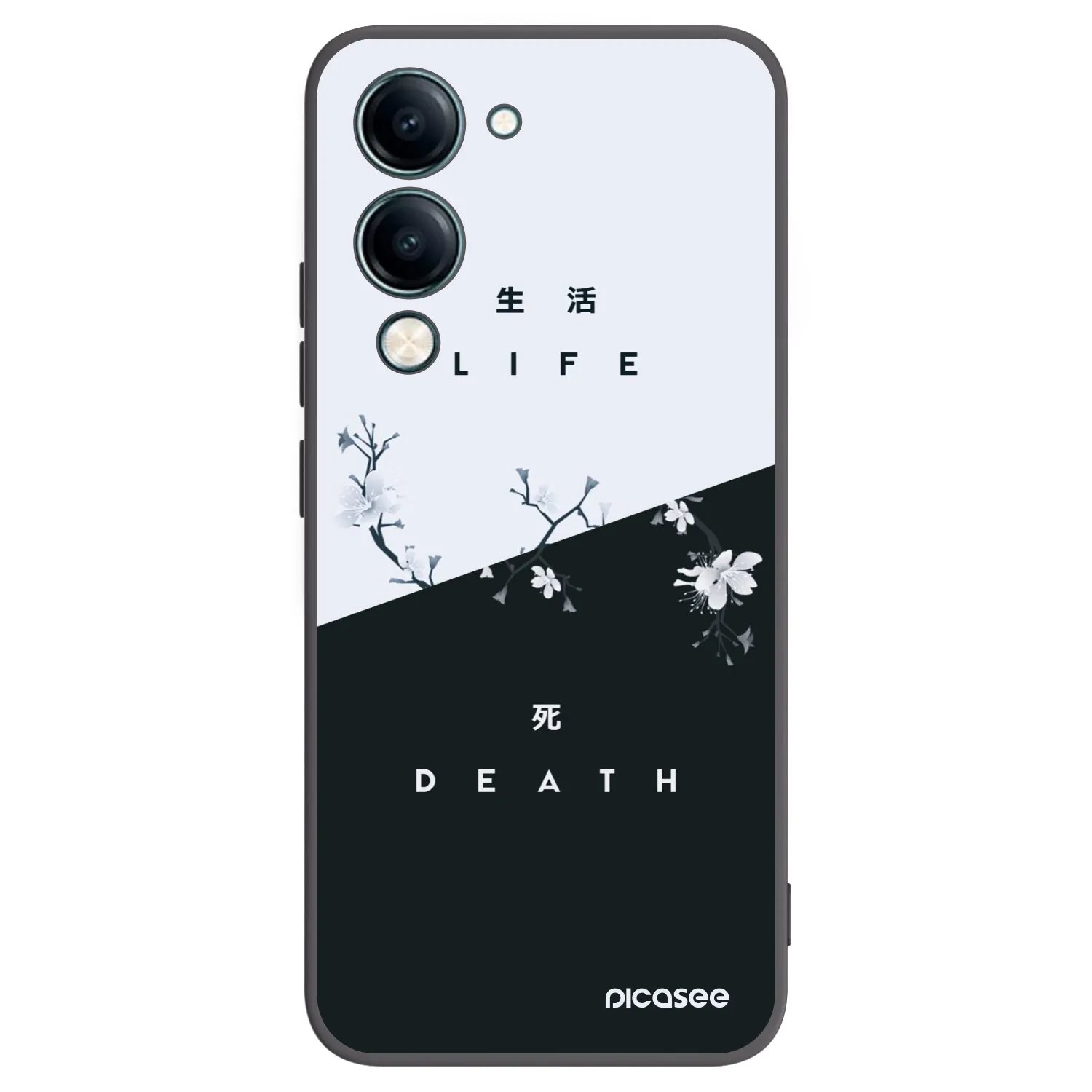 Picasee Vivo Y29s 5G Hülle - Schwarzes Silikon - Lebendig - Tot