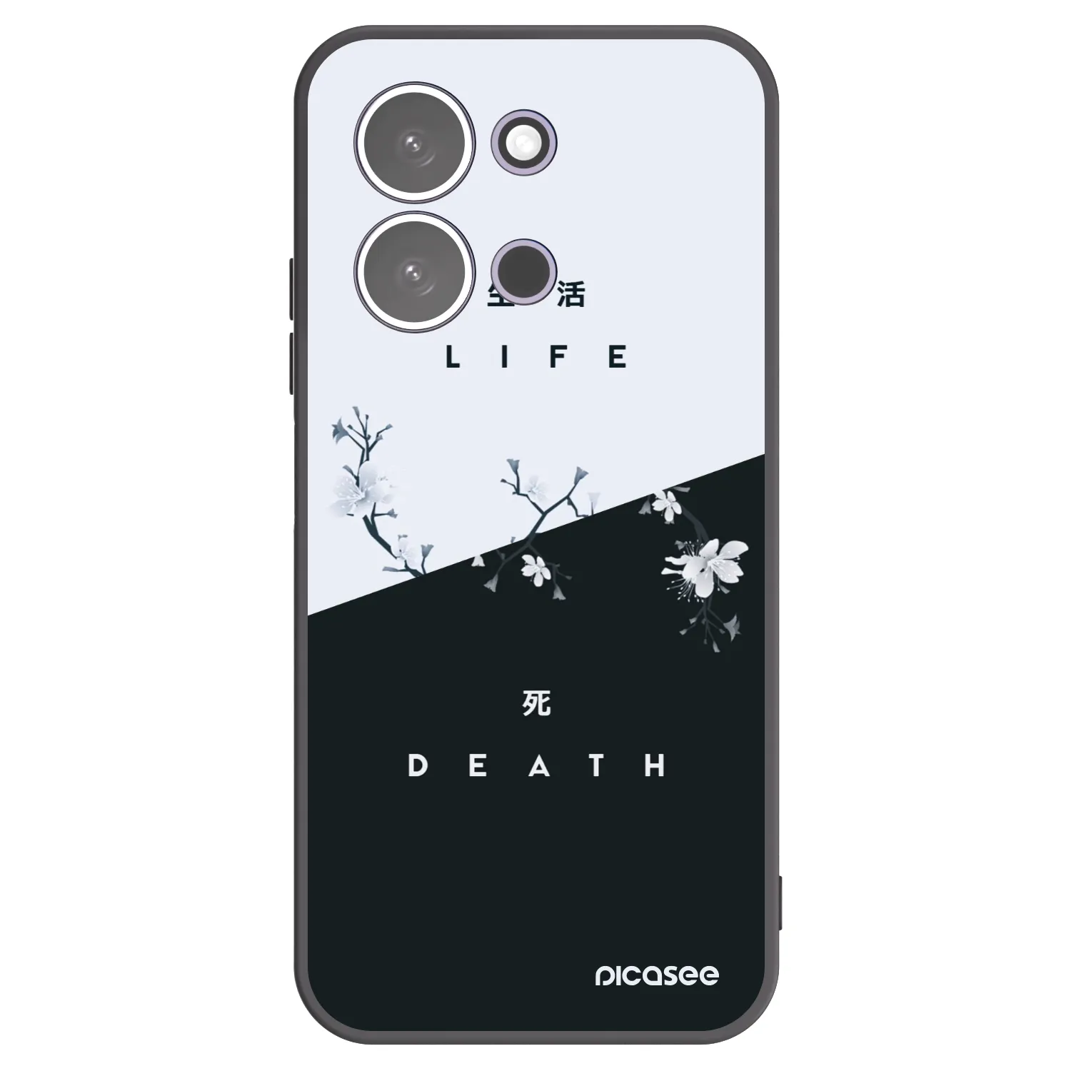 Picasee Xiaomi Redmi 15C 5G Hülle - Schwarzes Silikon - Lebendig - Tot