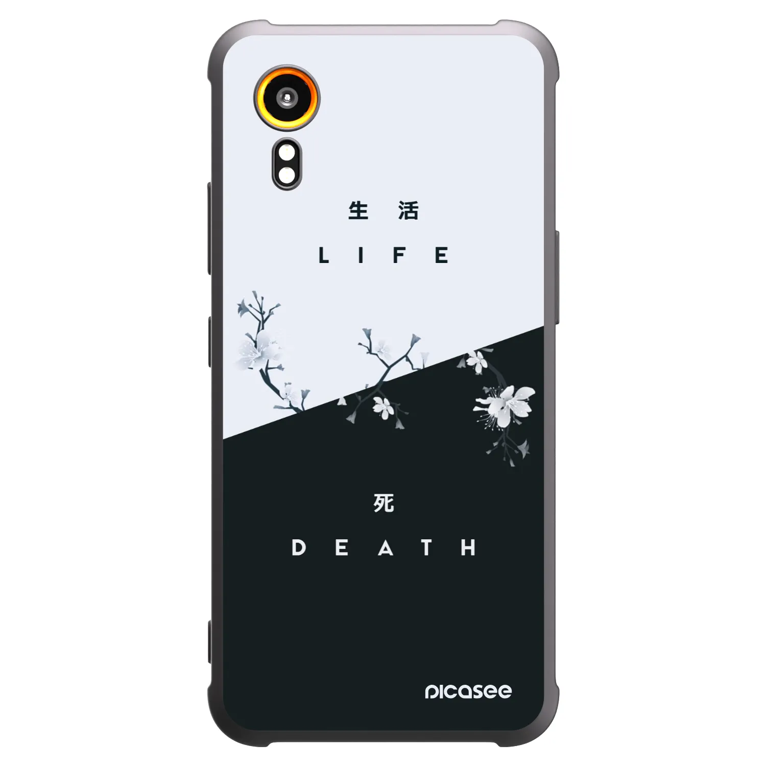 Picasee Samsung Galaxy Xcover 7 Hülle - Schwarzes Silikon - Lebendig - Tot