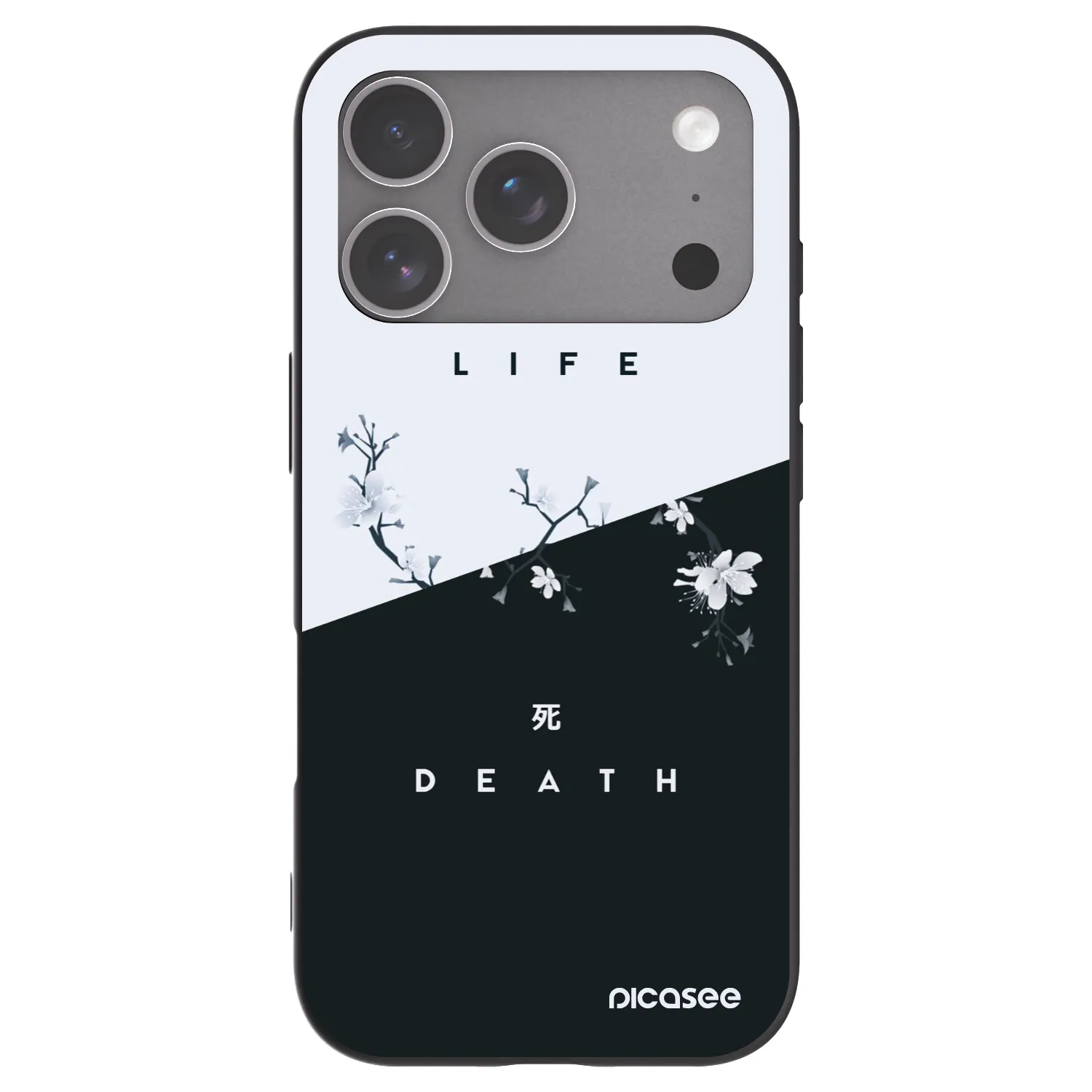 Picasee Apple iPhone 18 Pro Hülle - Schwarzes Silikon - Lebendig - Tot