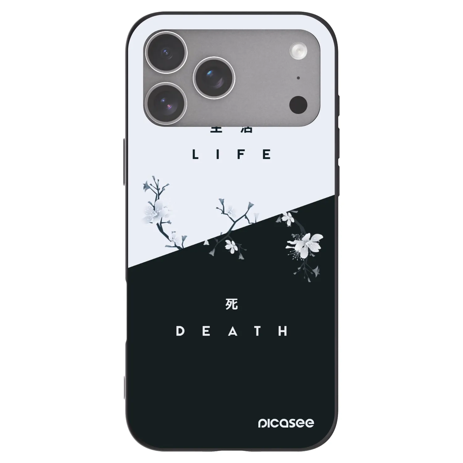 Picasee Apple iPhone 18 Pro Max Hülle - Schwarzes Silikon - Lebendig - Tot