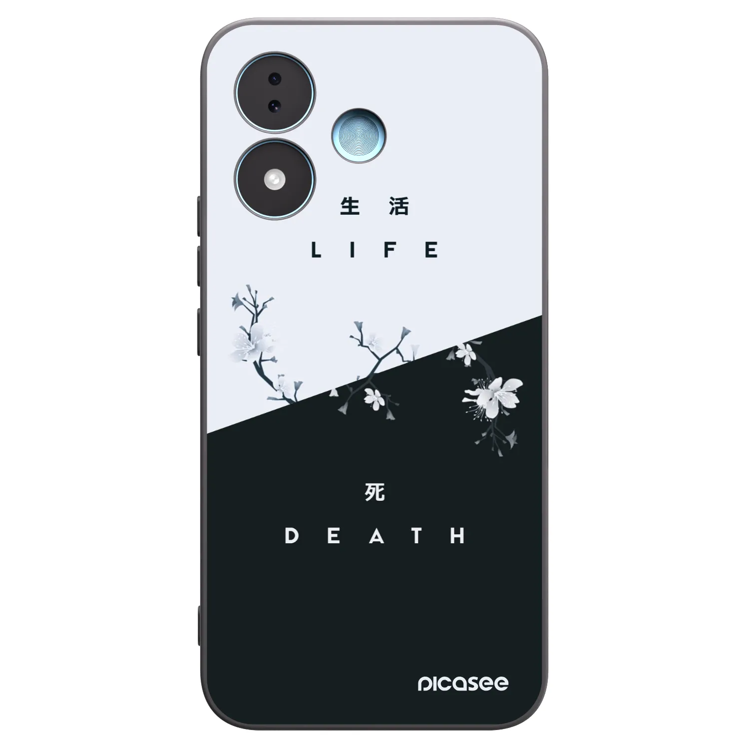 Picasee Xiaomi Redmi Note 17 5G Hülle - Schwarzes Silikon - Lebendig - Tot