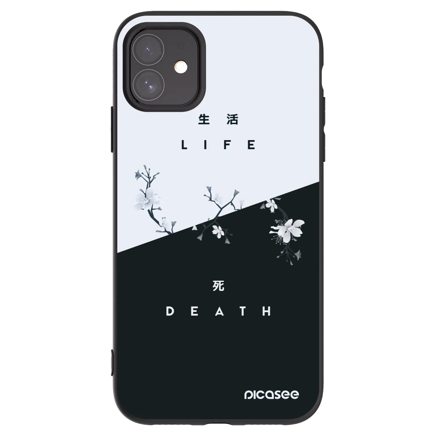 Picasee Apple iPhone 11 Hülle - Schwarzes Silikon - Lebendig - Tot