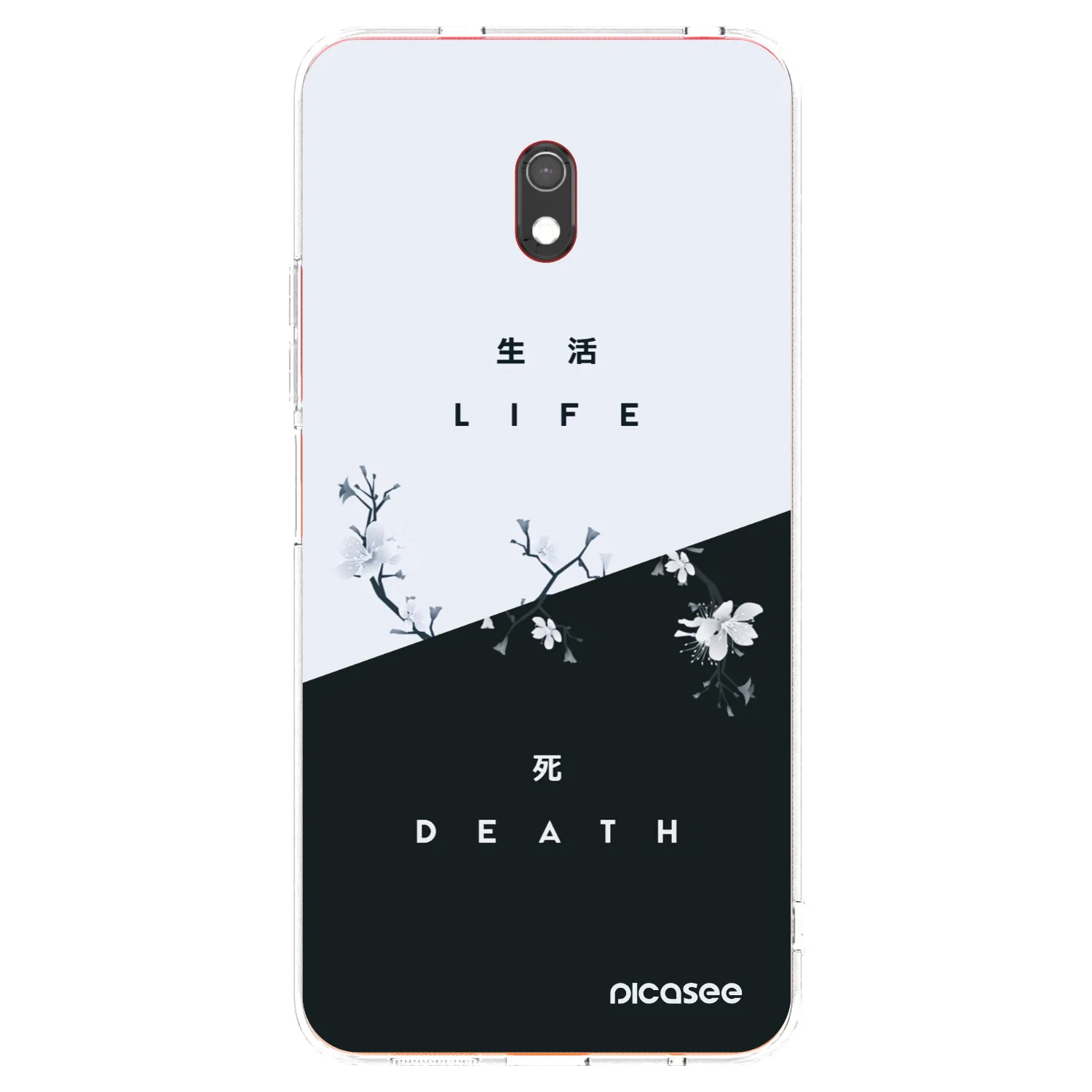 Picasee Xiaomi Redmi 8A Hülle - Transparentes Silikon - Lebendig - Tot