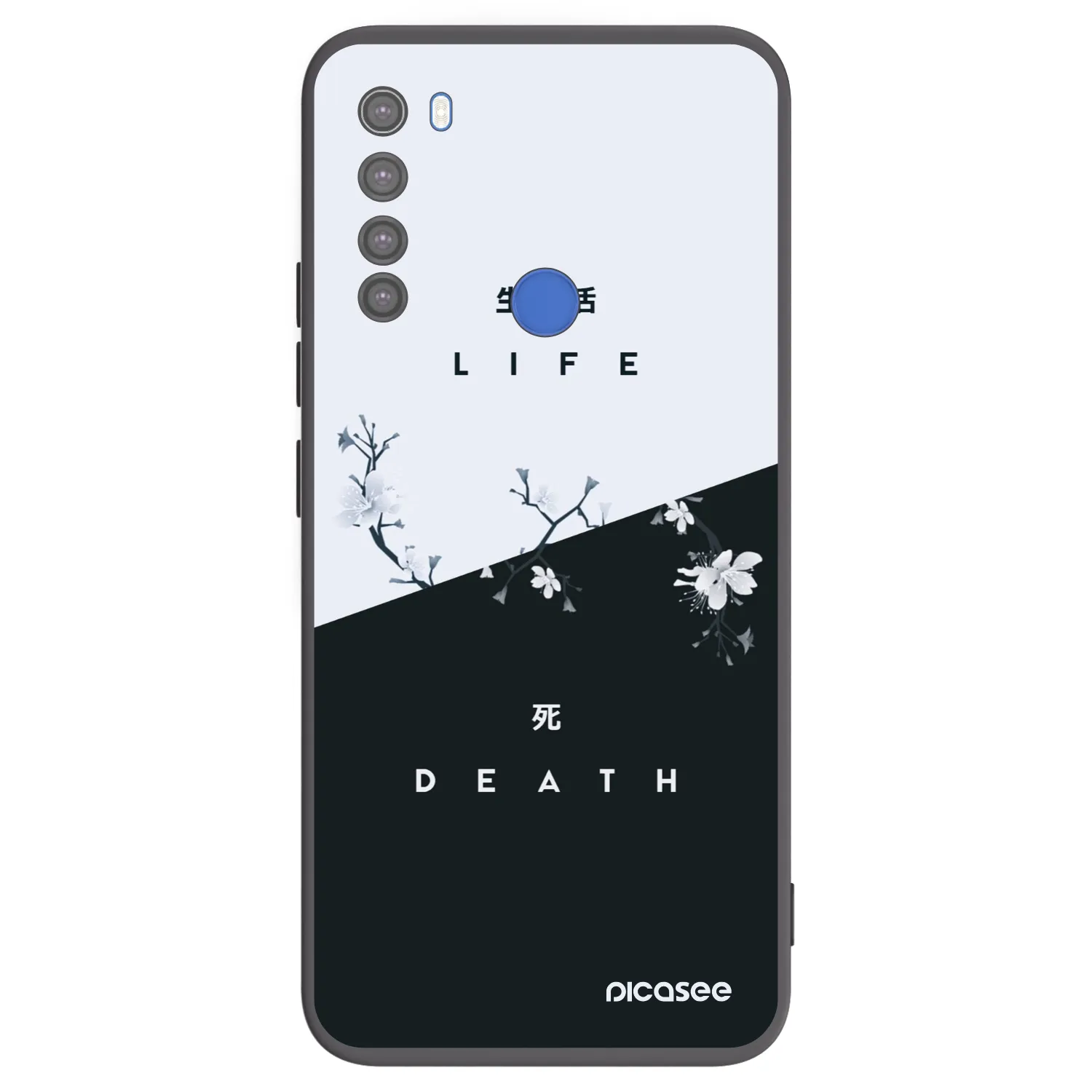 Picasee Xiaomi Redmi Note 8T Hülle - Schwarzes Silikon - Lebendig - Tot