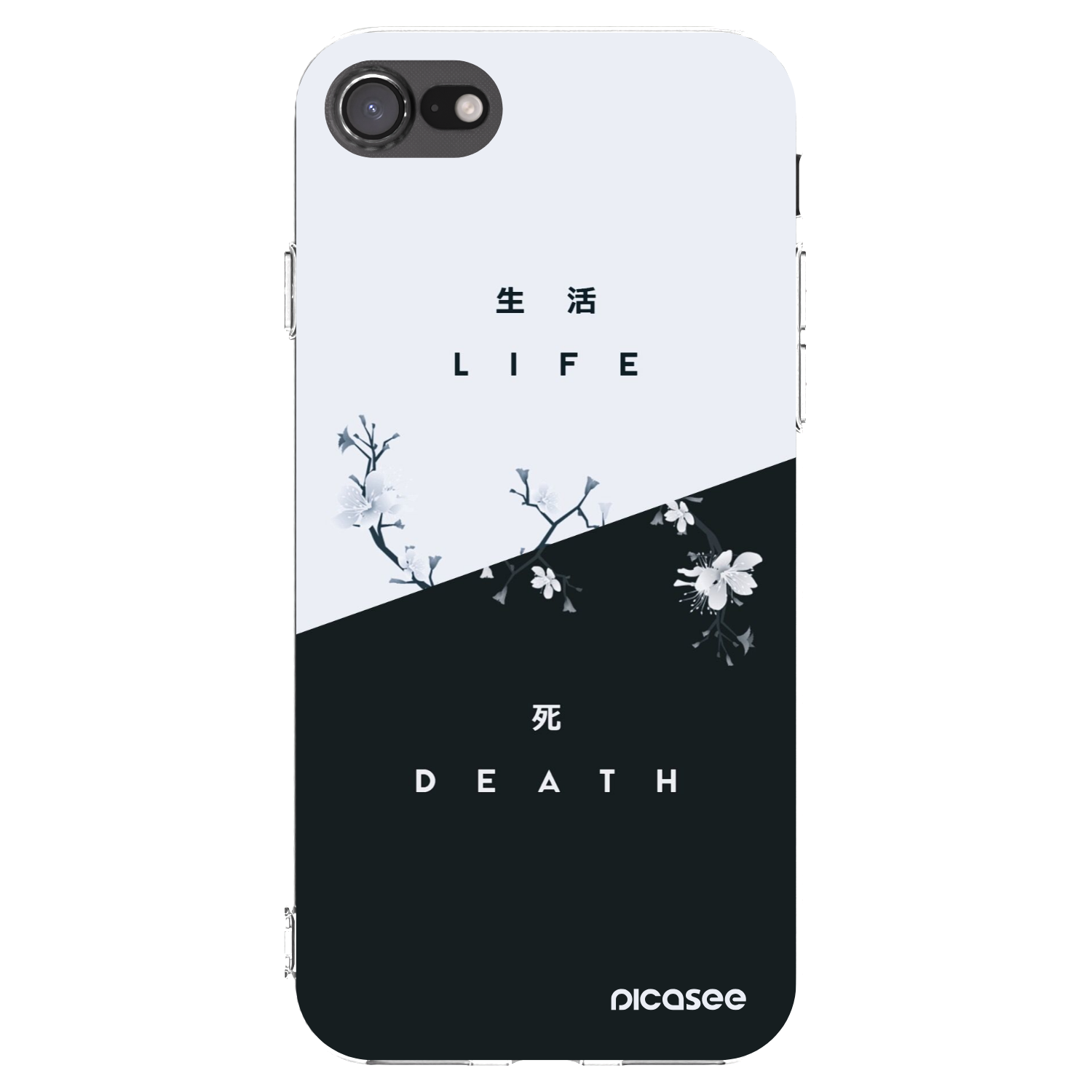 Picasee Apple iPhone SE 2020 Hülle - Transparentes Silikon - Lebendig - Tot